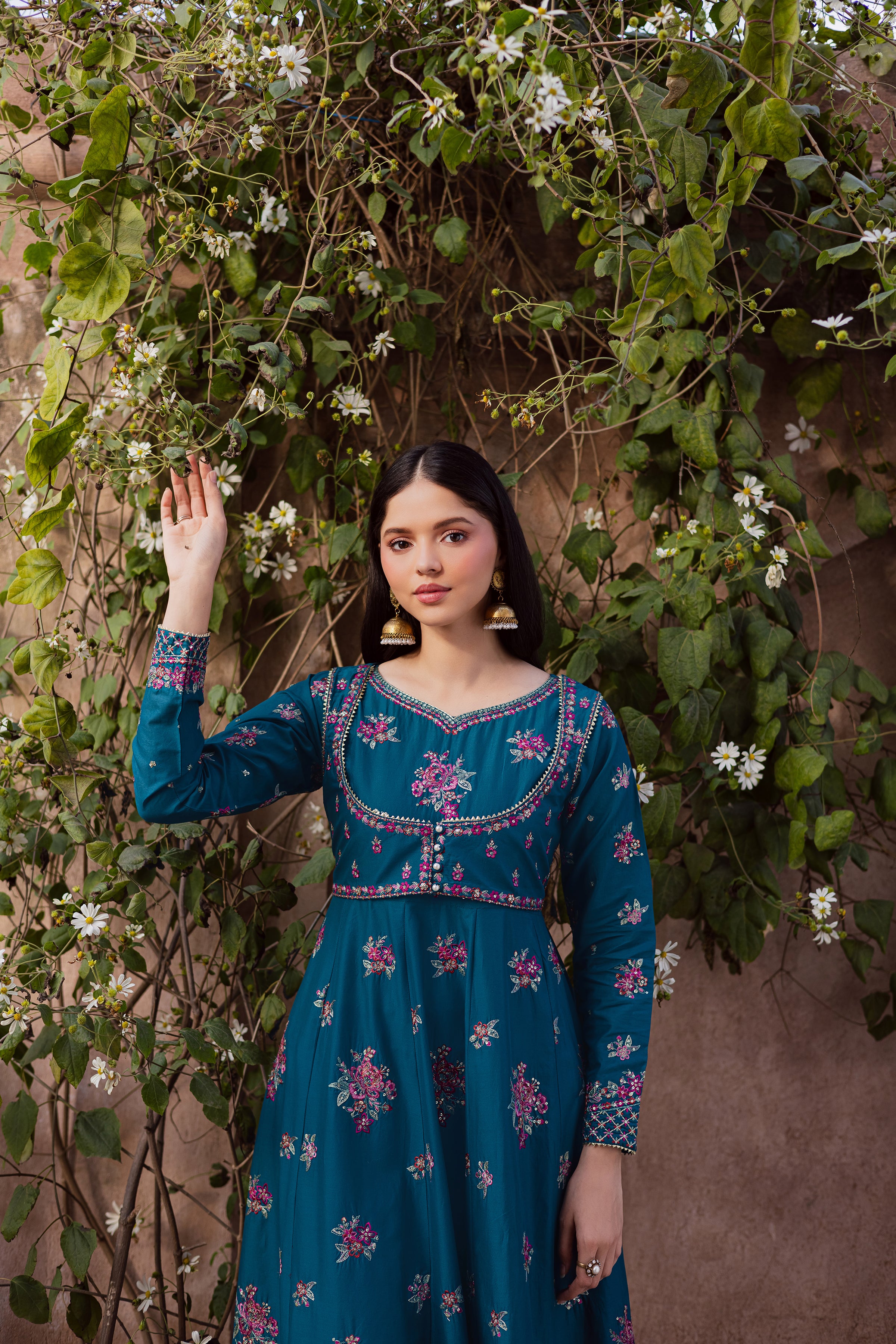 Orla 2Pc - Festive Embroidered Lawn BATIKEID2026 BATIK XS / Zinc Blue / Pima Lawn-S / Zinc Blue / Pima Lawn-M / Zinc Blue / Pima Lawn-L / Zinc Blue / Pima Lawn-XL / Zinc Blue / Pima Lawn