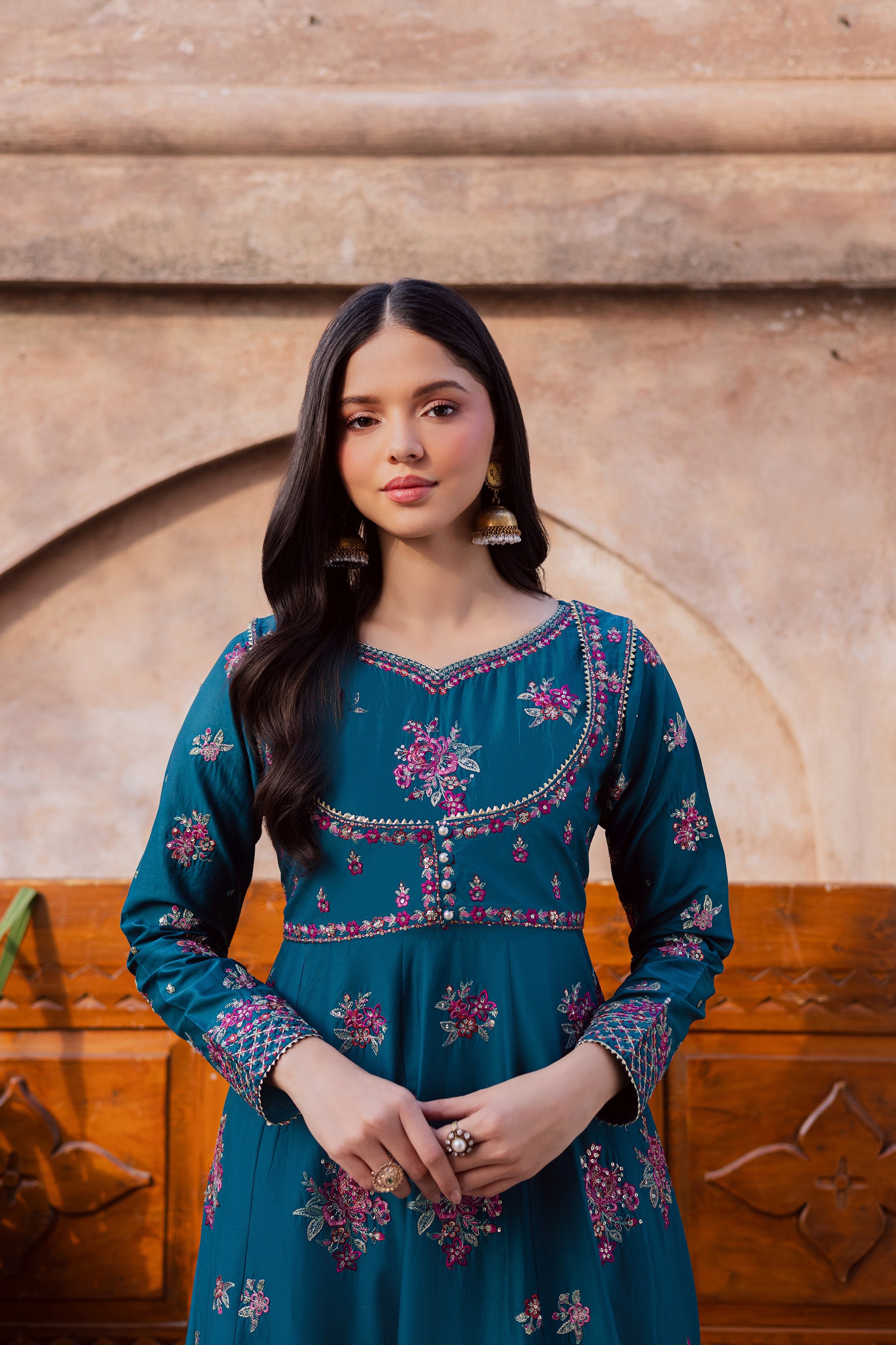 Orla 2Pc - Festive Embroidered Lawn BATIKEID2026 BATIK XS / Zinc Blue / Pima Lawn-S / Zinc Blue / Pima Lawn-M / Zinc Blue / Pima Lawn-L / Zinc Blue / Pima Lawn-XL / Zinc Blue / Pima Lawn