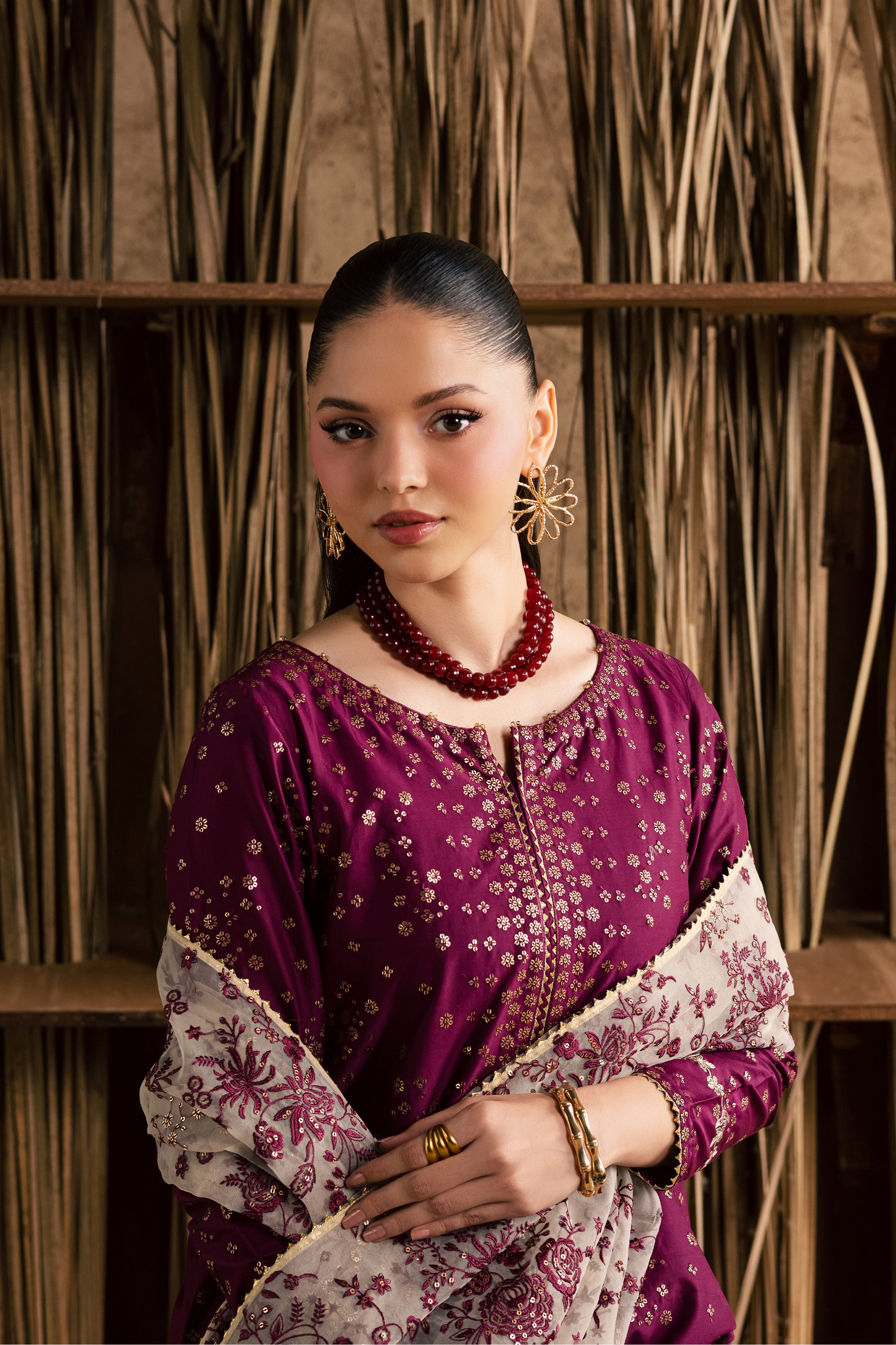 Oslo 3Pc - Festive Eid Pret BATIKEID2026 BATIK XS / Magenta / Giza-S / Magenta / Giza-M / Magenta / Giza-L / Magenta / Giza-XL / Magenta / Giza