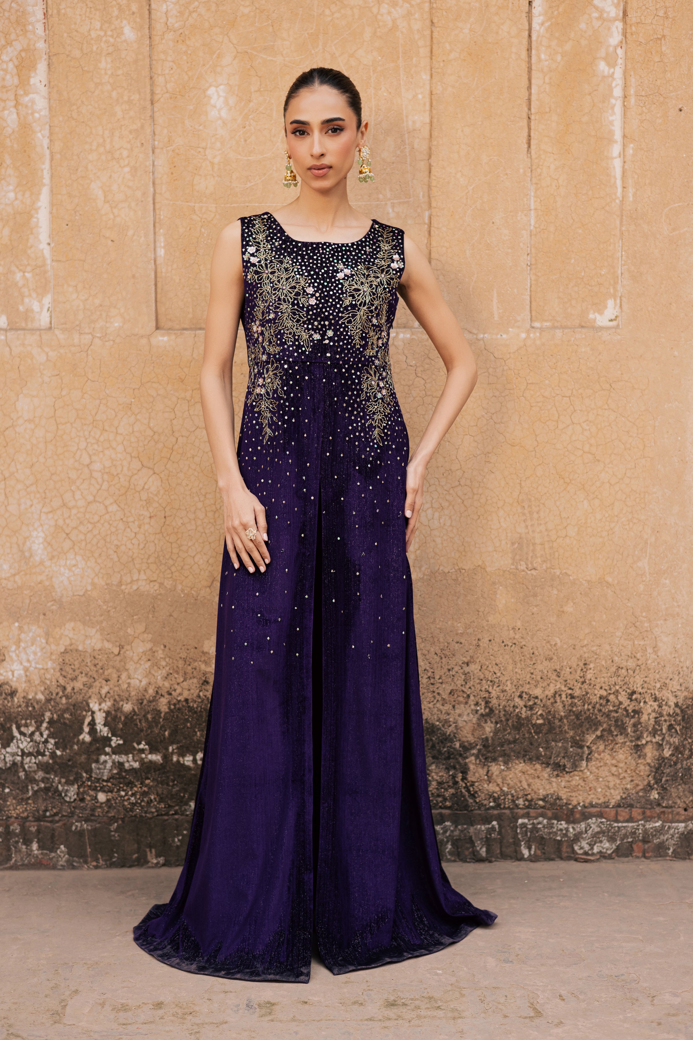 Parisa 2Pc - Velvet Formal Dress BATIKstudio BATIK S / Dark Purple / Velvet-M / Dark Purple / Velvet-L / Dark Purple / Velvet