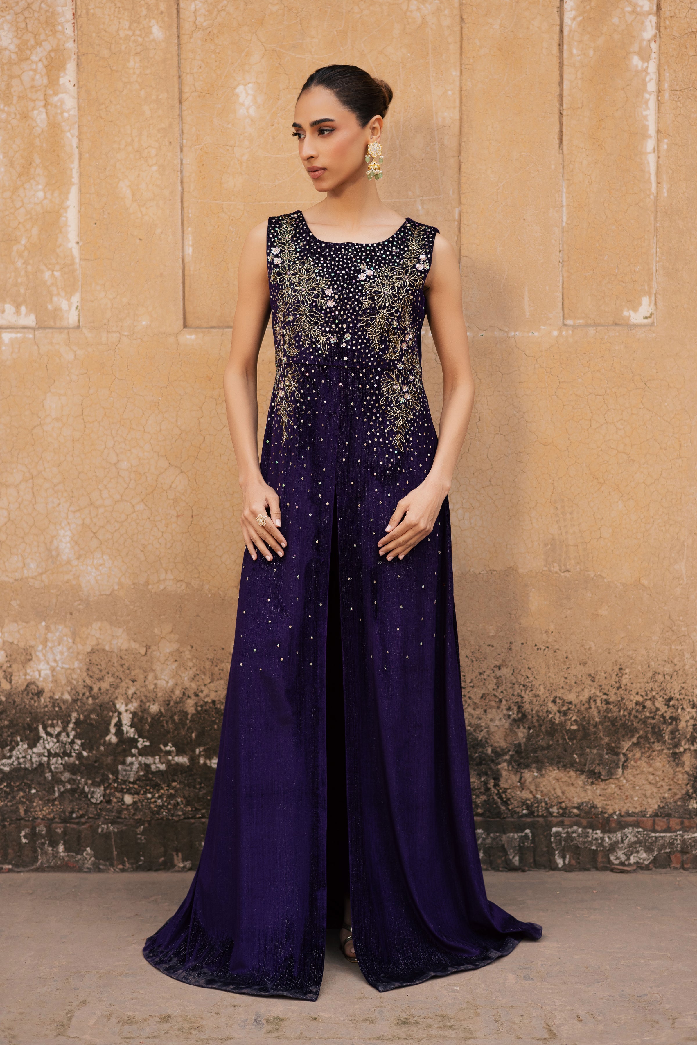 Parisa 2Pc - Velvet Formal Dress BATIKstudio BATIK S / Dark Purple / Velvet-M / Dark Purple / Velvet-L / Dark Purple / Velvet