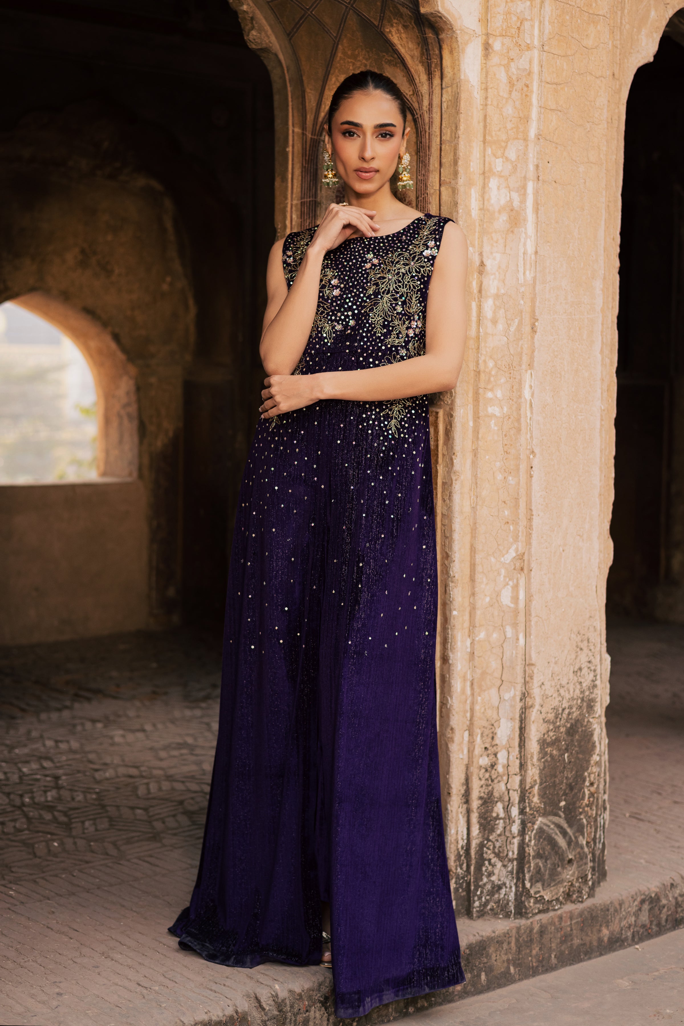 Parisa 2Pc - Velvet Formal Dress BATIKstudio BATIK S / Dark Purple / Velvet-M / Dark Purple / Velvet-L / Dark Purple / Velvet
