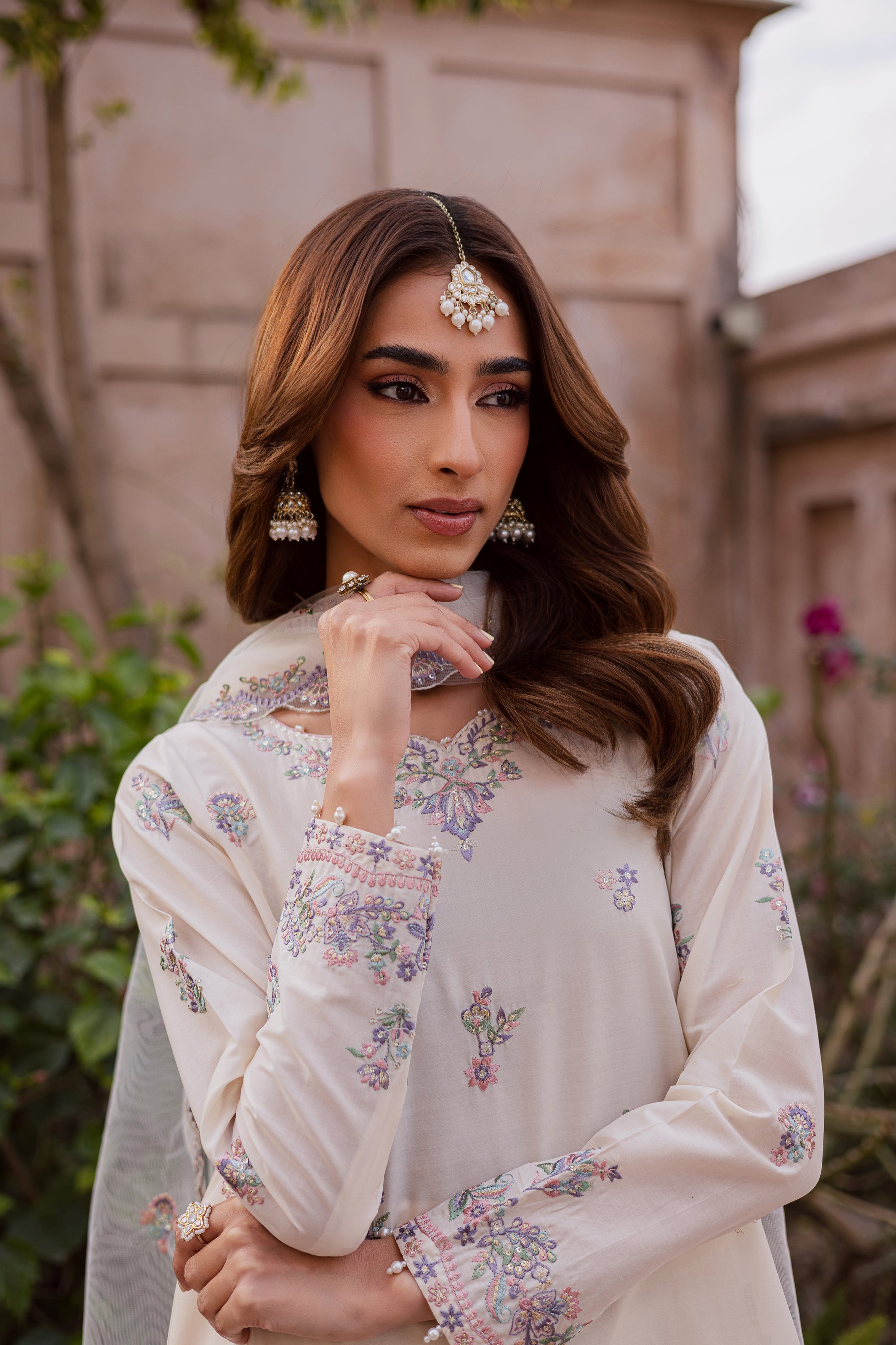 Pearl 3Pc - Festive Embroidered Lawn BATIKEID2026 BATIK XS / Off White / Pima Lawn-S / Off White / Pima Lawn-M / Off White / Pima Lawn-L / Off White / Pima Lawn-XL / Off White / Pima Lawn