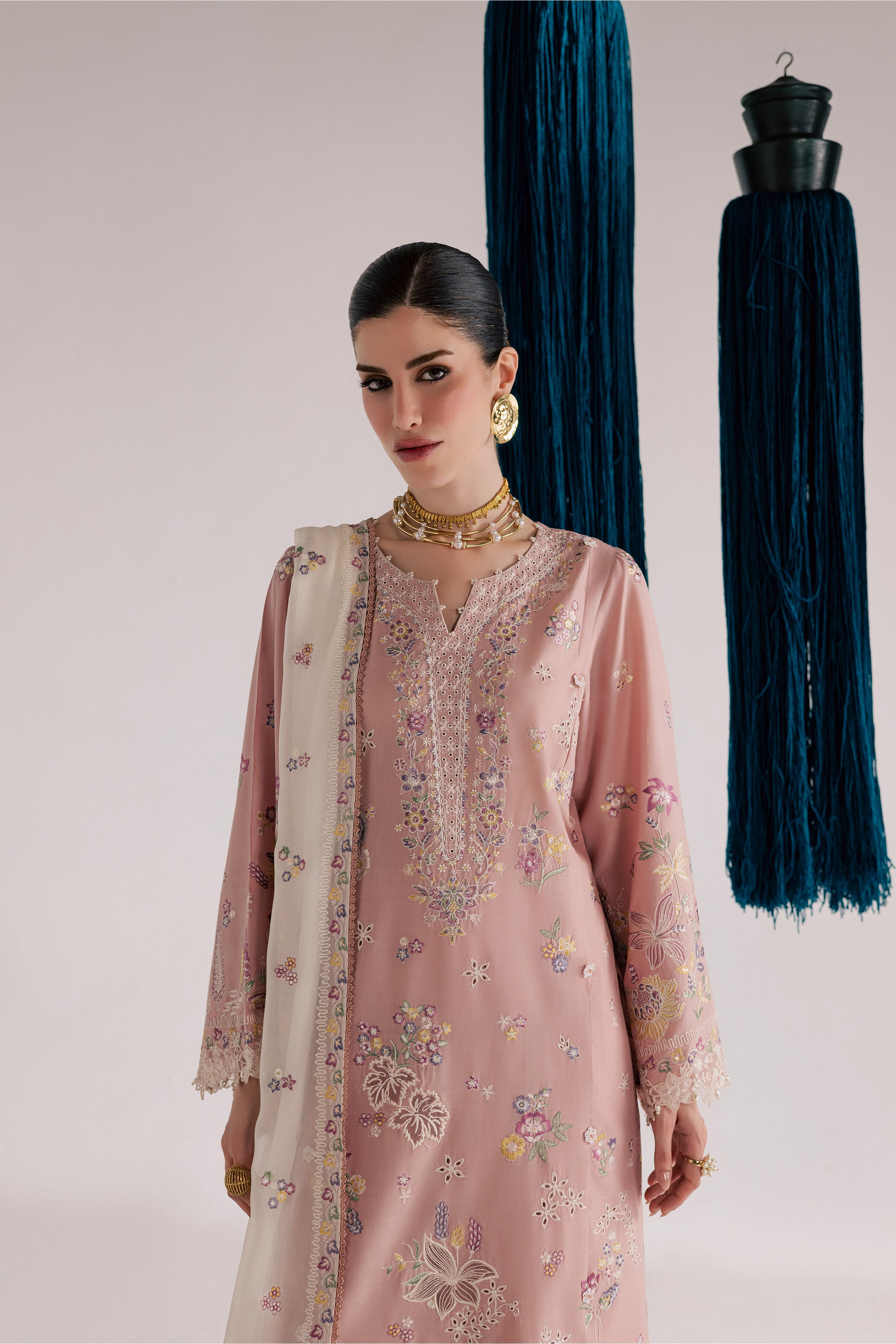 Pink Eclipse 3Pc - Festive Eid Pret BATIKSS26 BATIK XS / Taffy Pink / Pima Lawn-S / Taffy Pink / Pima Lawn-M / Taffy Pink / Pima Lawn-L / Taffy Pink / Pima Lawn-XL / Taffy Pink / Pima Lawn