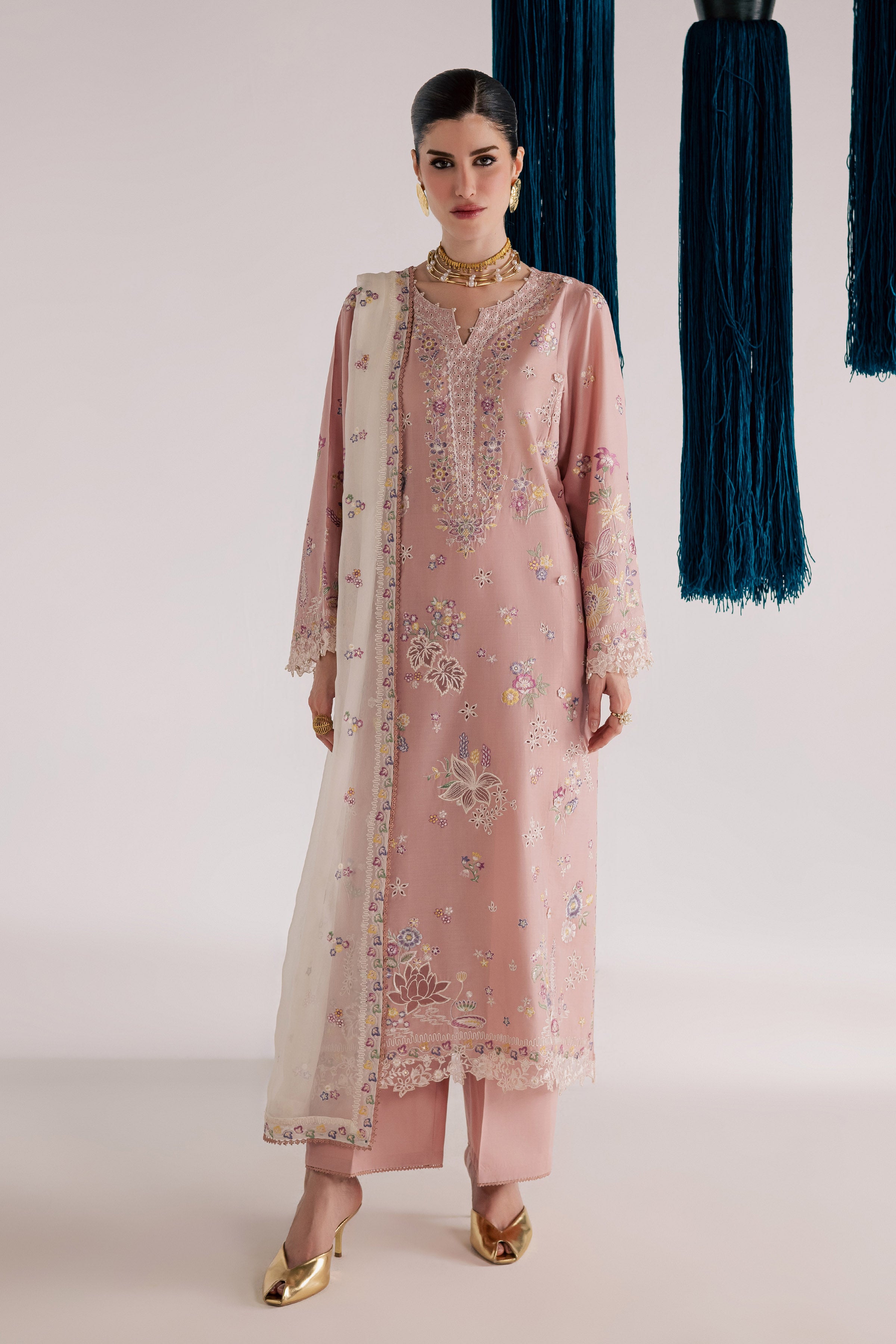 Pink Eclipse 3Pc - Festive Eid Pret BATIKSS26 BATIK XS / Taffy Pink / Pima Lawn-S / Taffy Pink / Pima Lawn-M / Taffy Pink / Pima Lawn-L / Taffy Pink / Pima Lawn-XL / Taffy Pink / Pima Lawn