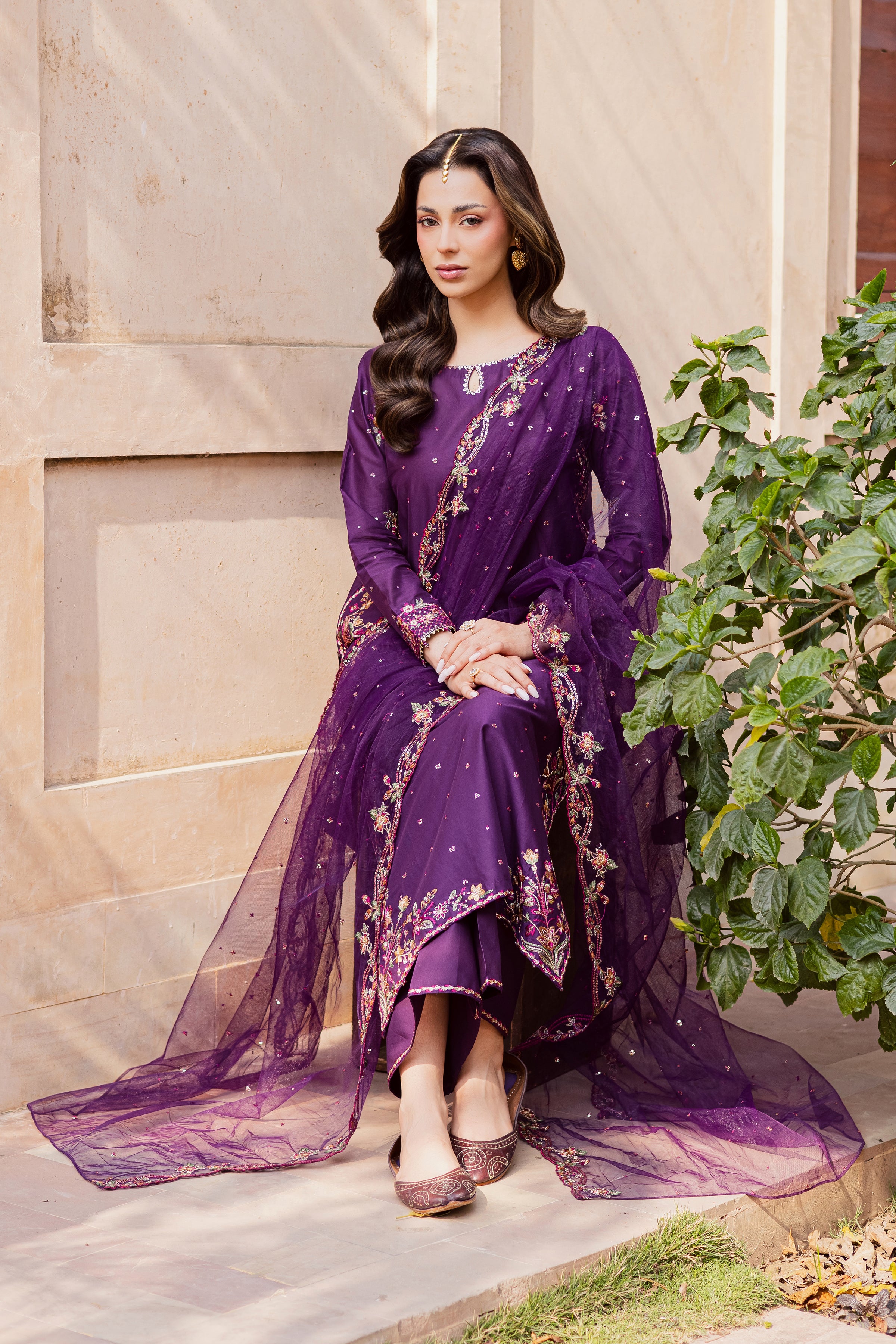 Pink Lavender 3Pc - Festive Embroidered Lawn BATIKEID2026 BATIK XS / Purple / Pima Lawn-S / Purple / Pima Lawn-M / Purple / Pima Lawn-L / Purple / Pima Lawn-XL / Purple / Pima Lawn