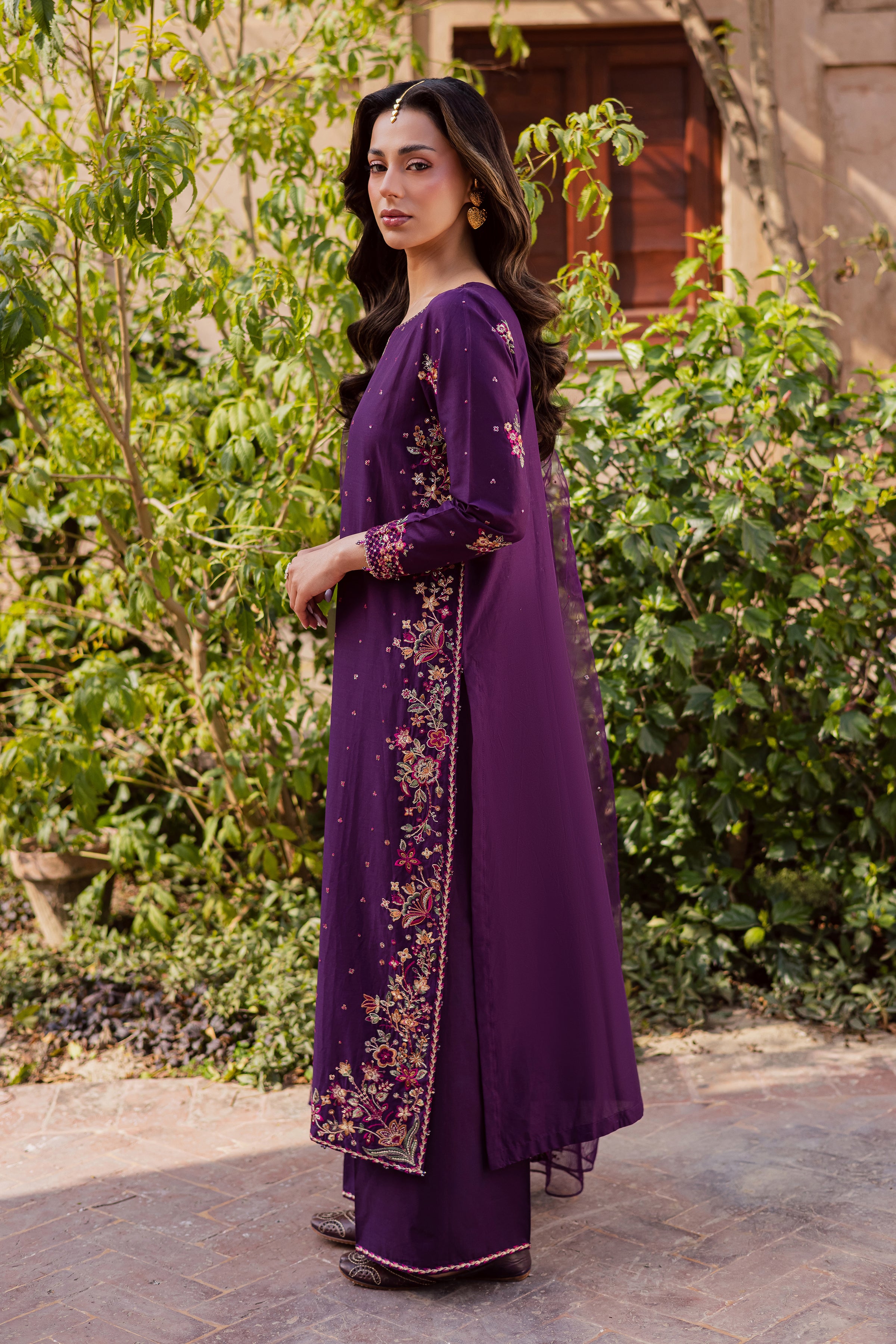 Pink Lavender 3Pc - Festive Embroidered Lawn BATIKEID2026 BATIK XS / Purple / Pima Lawn-S / Purple / Pima Lawn-M / Purple / Pima Lawn-L / Purple / Pima Lawn-XL / Purple / Pima Lawn