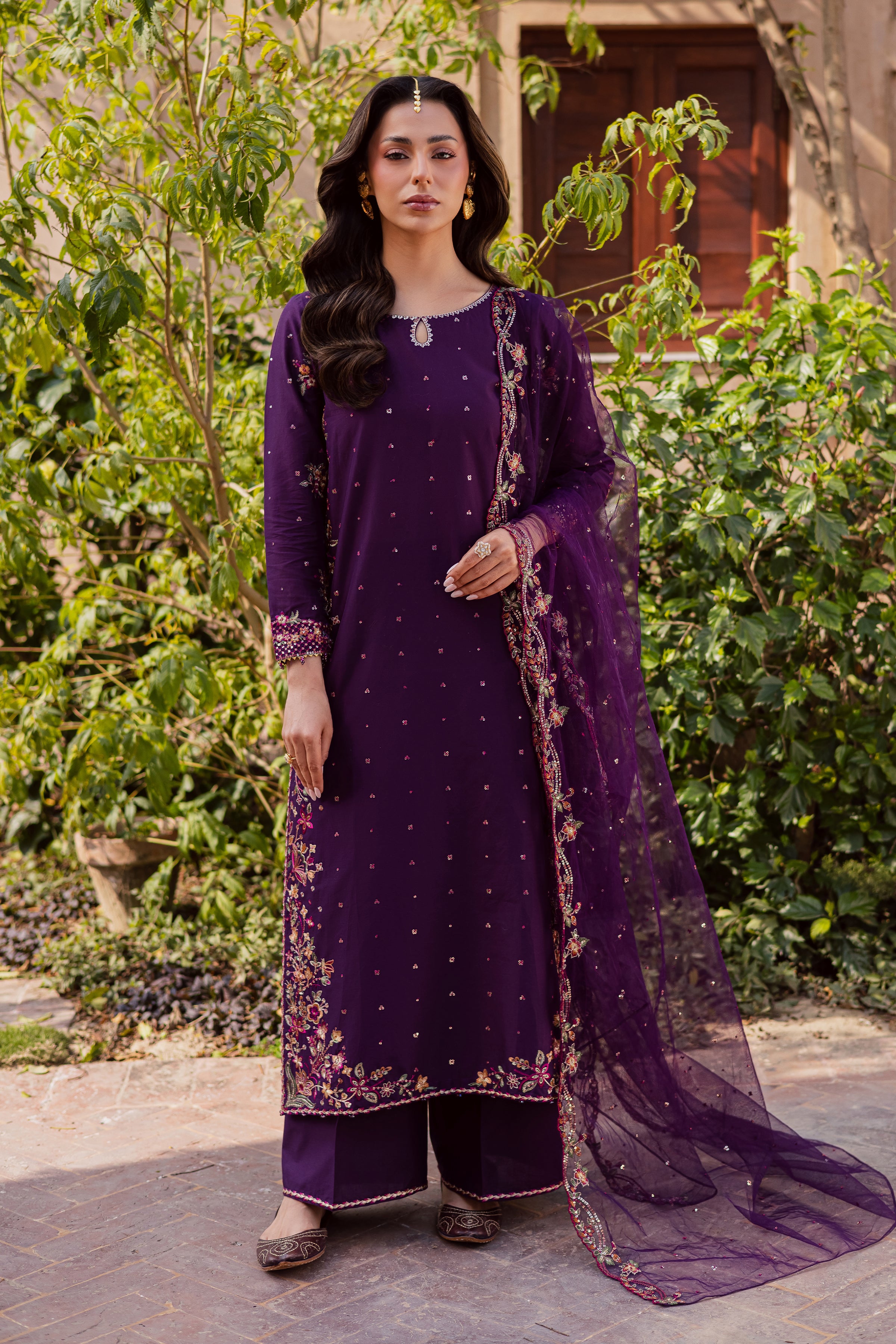 Pink Lavender 3Pc - Festive Embroidered Lawn BATIKEID2026 BATIK XS / Purple / Pima Lawn-S / Purple / Pima Lawn-M / Purple / Pima Lawn-L / Purple / Pima Lawn-XL / Purple / Pima Lawn