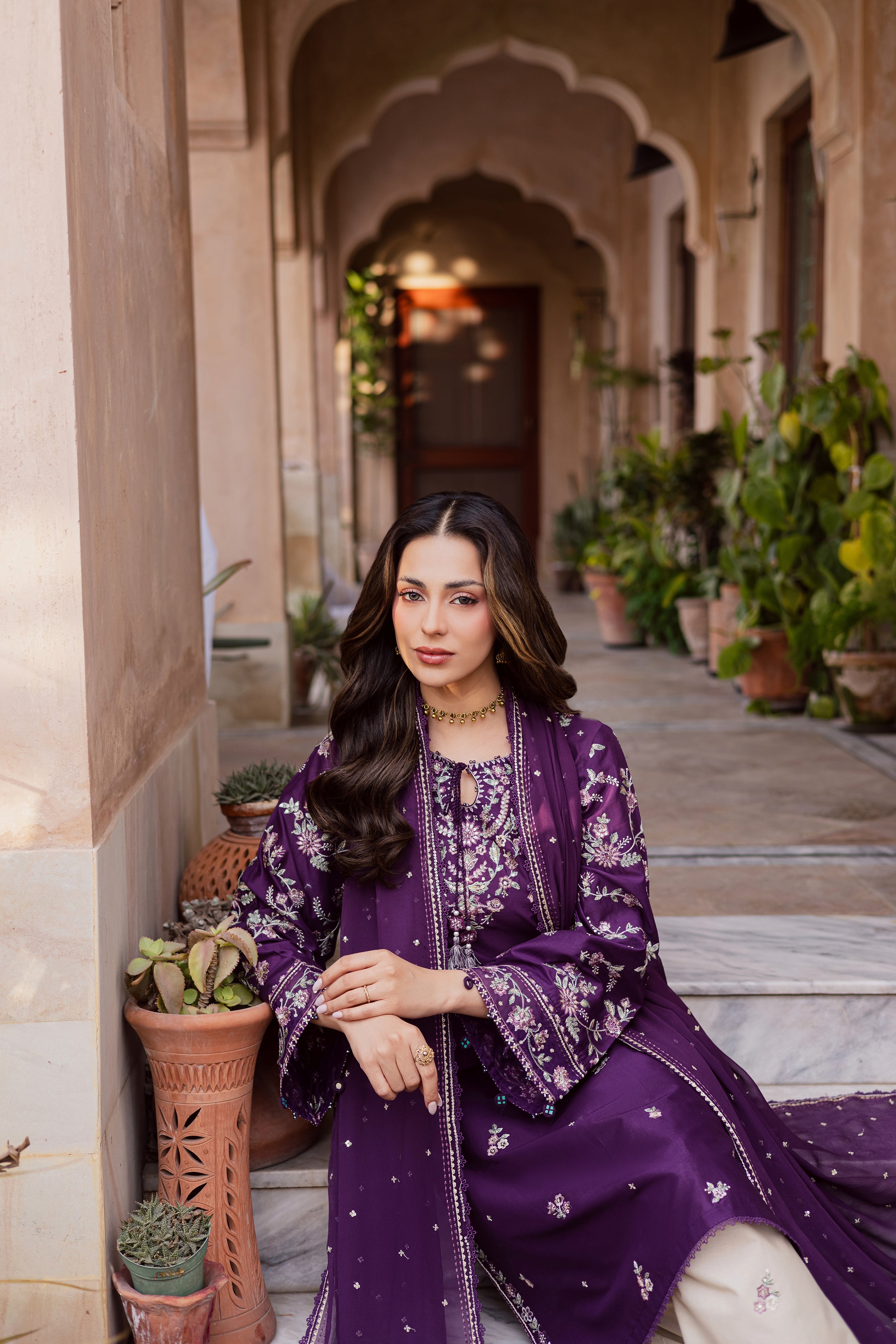 Plum Haze 3Pc - Festive Embroidered Lawn BATIKEID2026 BATIK XS / Purple / Pima Lawn-S / Purple / Pima Lawn-M / Purple / Pima Lawn-L / Purple / Pima Lawn-XL / Purple / Pima Lawn