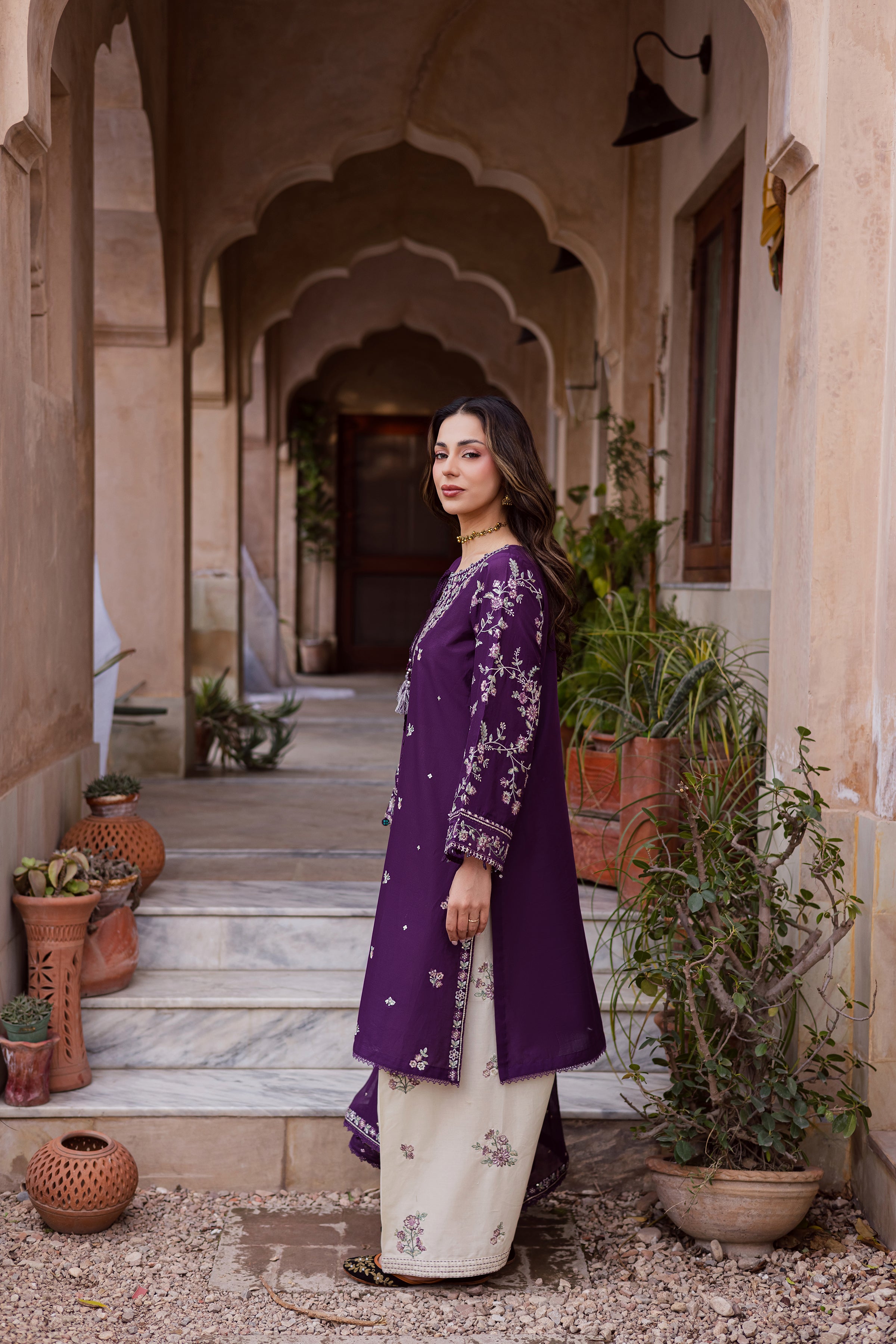 Plum Haze 3Pc - Festive Embroidered Lawn BATIKEID2026 BATIK XS / Purple / Pima Lawn-S / Purple / Pima Lawn-M / Purple / Pima Lawn-L / Purple / Pima Lawn-XL / Purple / Pima Lawn