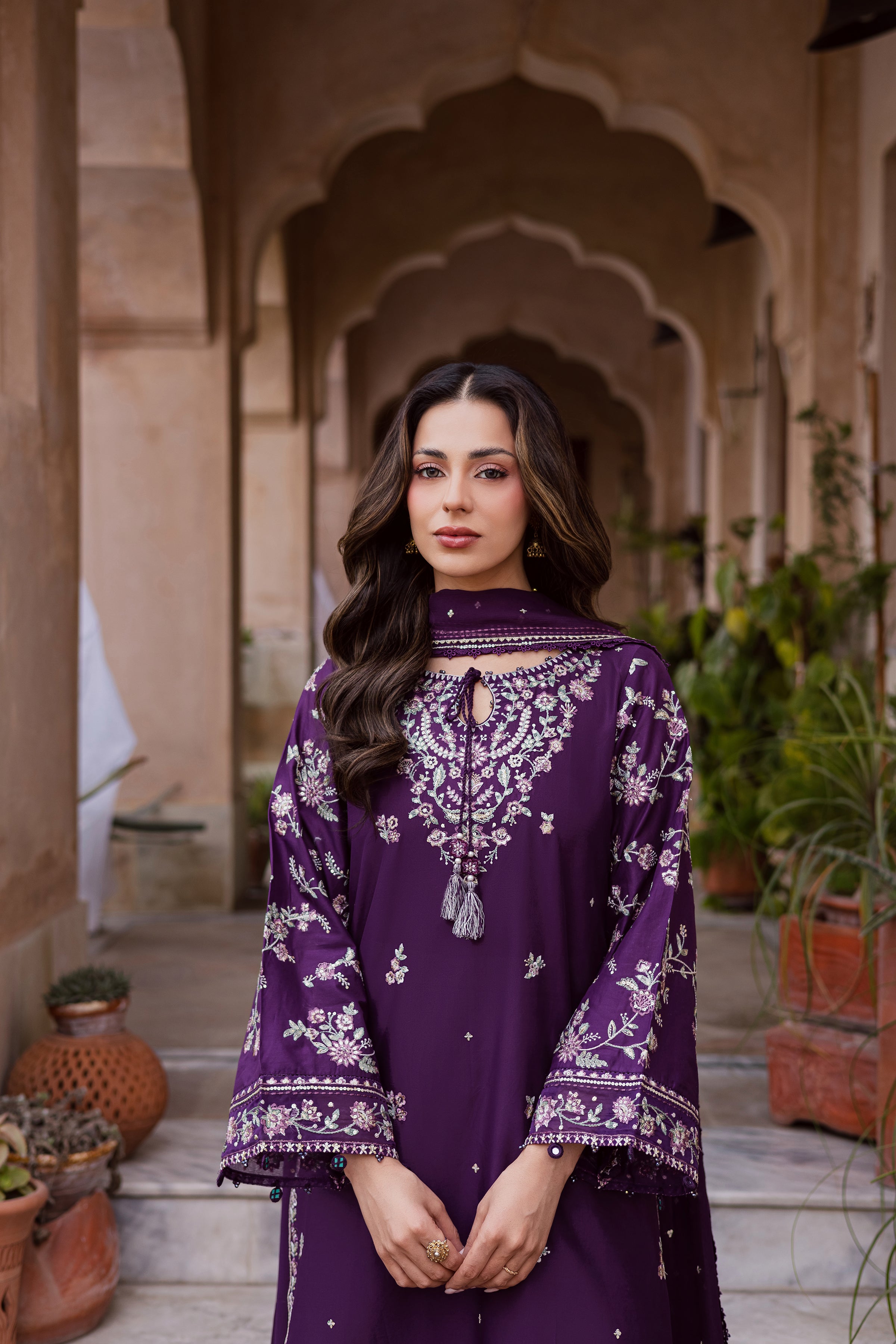 Plum Haze 3Pc - Festive Embroidered Lawn BATIKEID2026 BATIK XS / Purple / Pima Lawn-S / Purple / Pima Lawn-M / Purple / Pima Lawn-L / Purple / Pima Lawn-XL / Purple / Pima Lawn