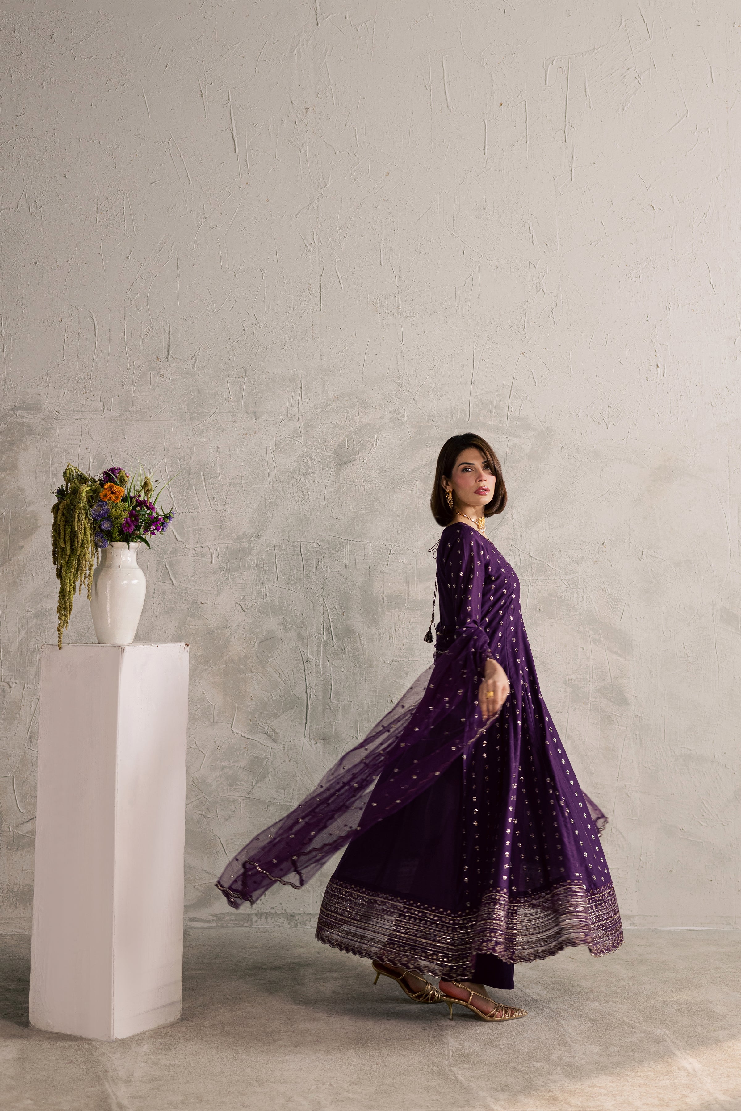 Purple Elaf 3Pc - Festive Embroidered Lawn BATIKEID2026 BATIK XS / Purple / Pima Lawn-S / Purple / Pima Lawn-M / Purple / Pima Lawn-L / Purple / Pima Lawn-XL / Purple / Pima Lawn