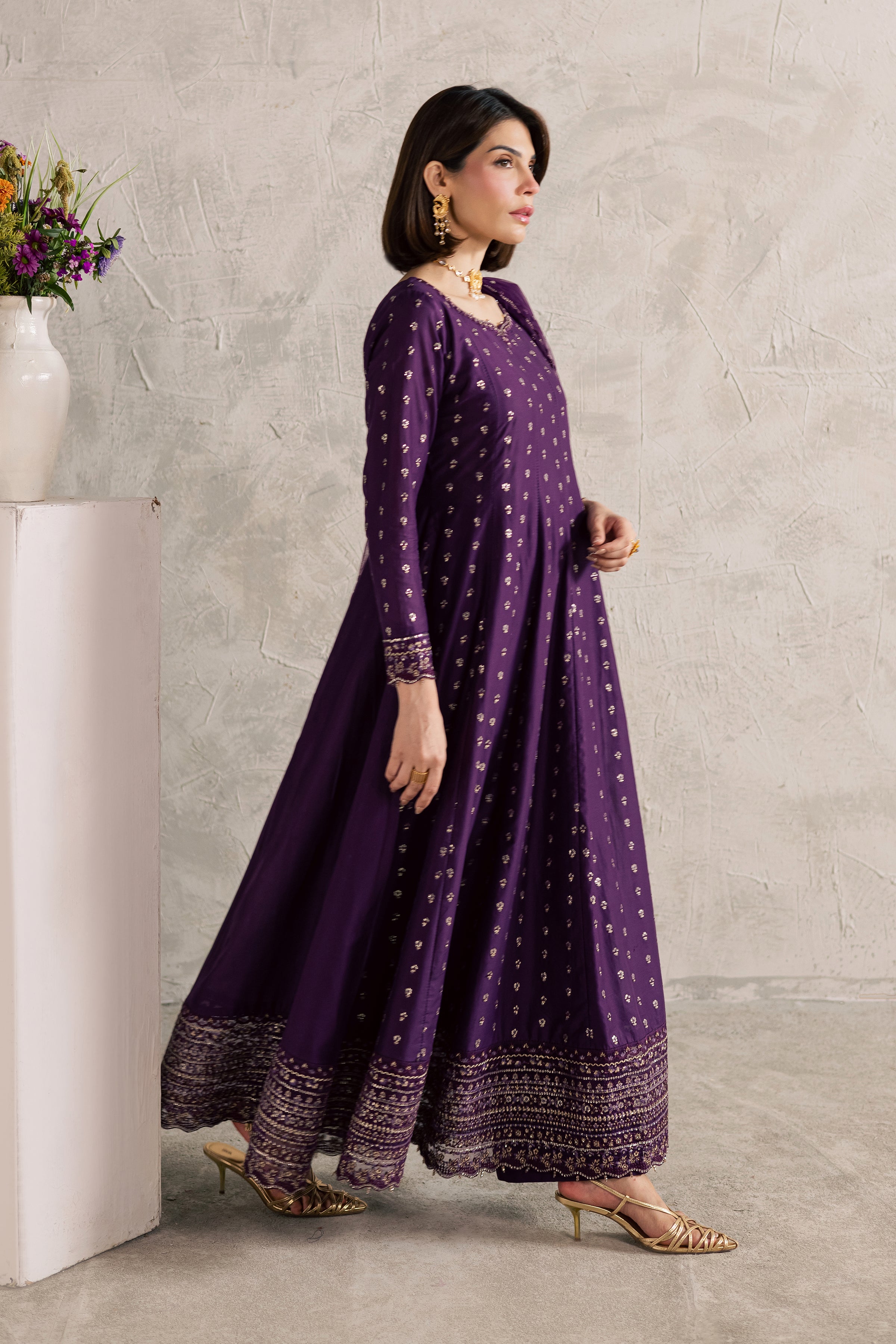 Purple Elaf 3Pc - Festive Embroidered Lawn BATIKEID2026 BATIK XS / Purple / Pima Lawn-S / Purple / Pima Lawn-M / Purple / Pima Lawn-L / Purple / Pima Lawn-XL / Purple / Pima Lawn
