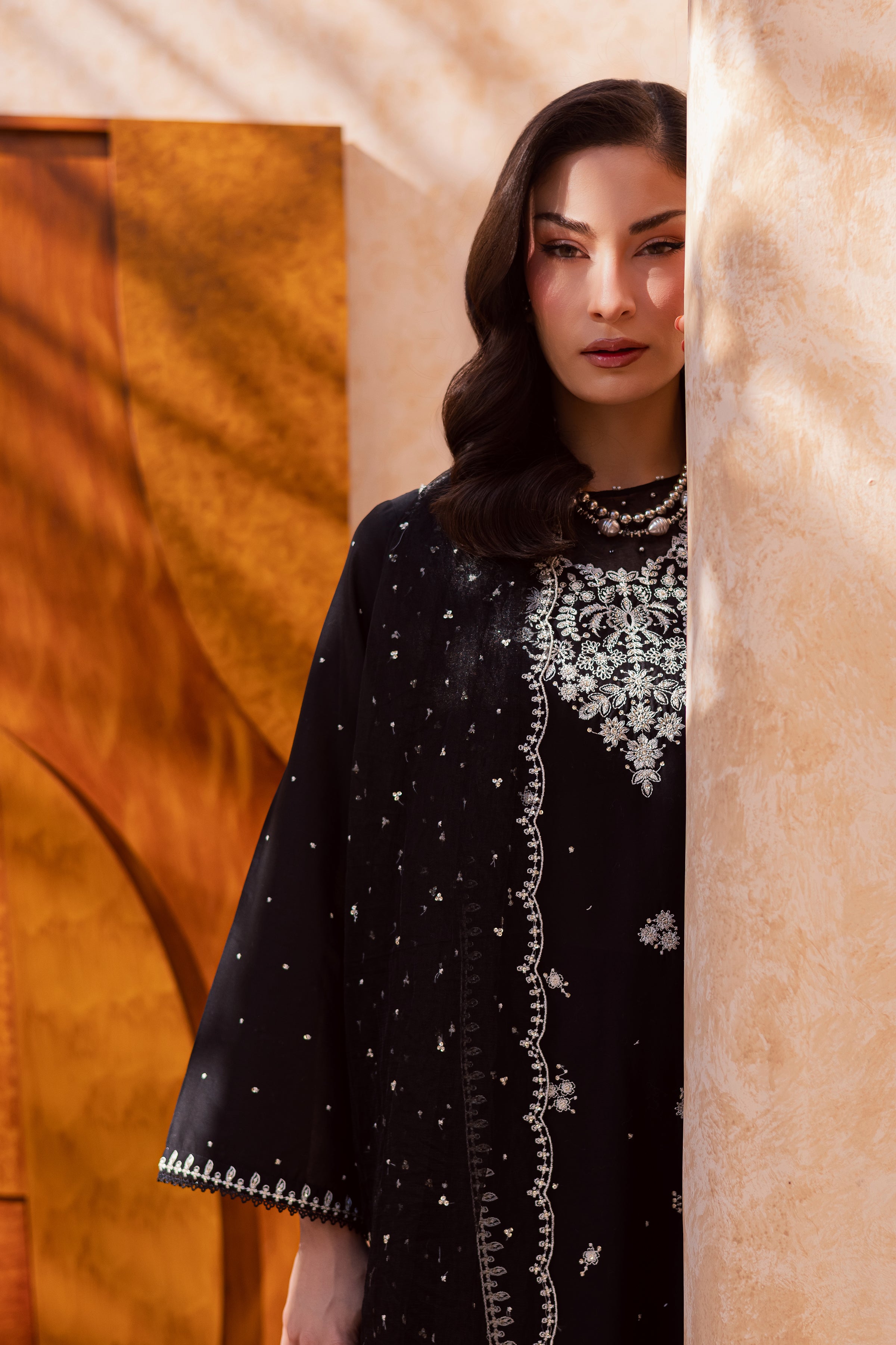 Rameesha 3Pc - Festive Embroidered Lawn BATIKEID2026 BATIK XS / Black / Pima Lawn-S / Black / Pima Lawn-M / Black / Pima Lawn-L / Black / Pima Lawn-XL / Black / Pima Lawn