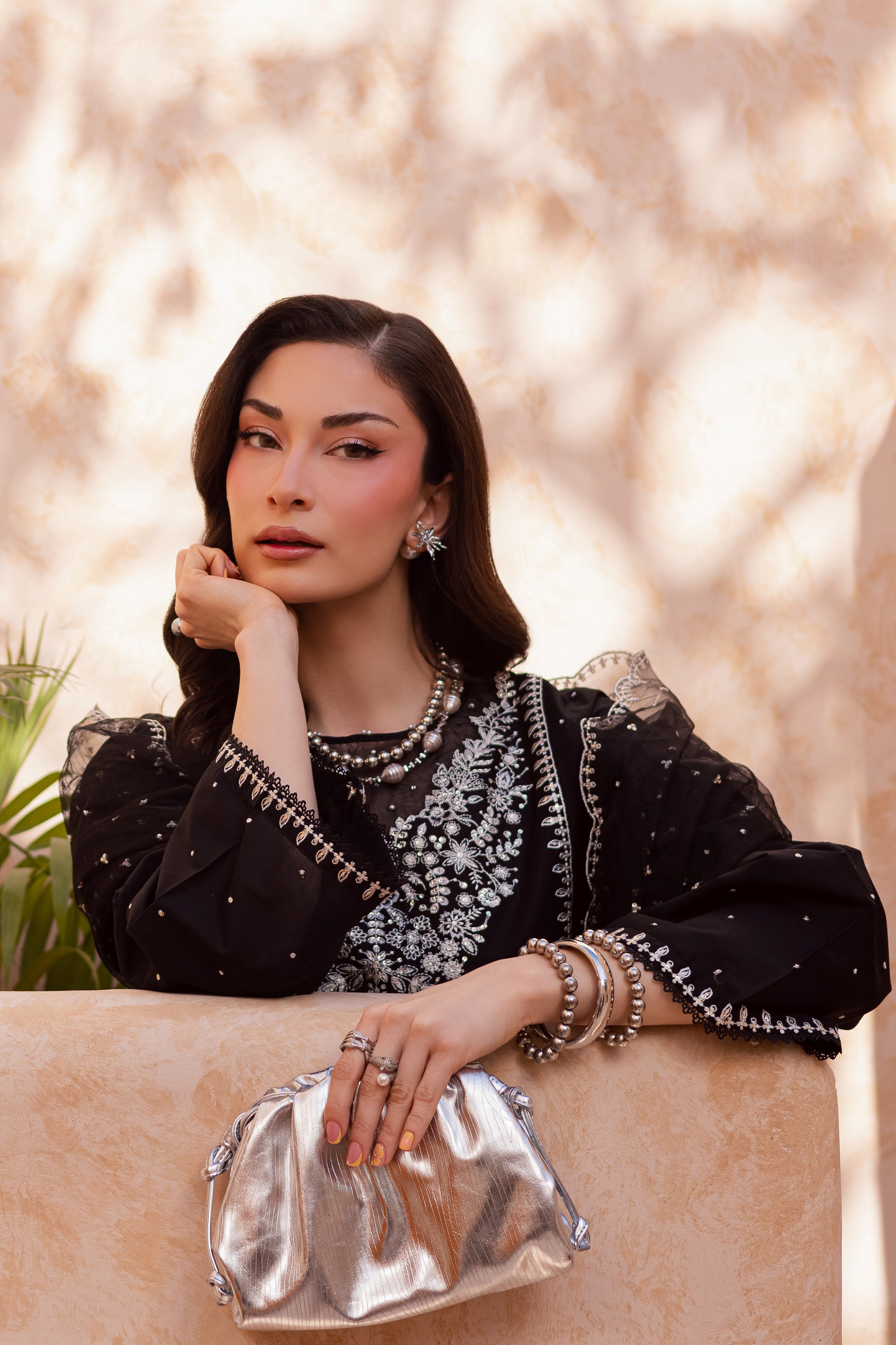 Rameesha 3Pc - Festive Embroidered Lawn BATIKEID2026 BATIK XS / Black / Pima Lawn-S / Black / Pima Lawn-M / Black / Pima Lawn-L / Black / Pima Lawn-XL / Black / Pima Lawn