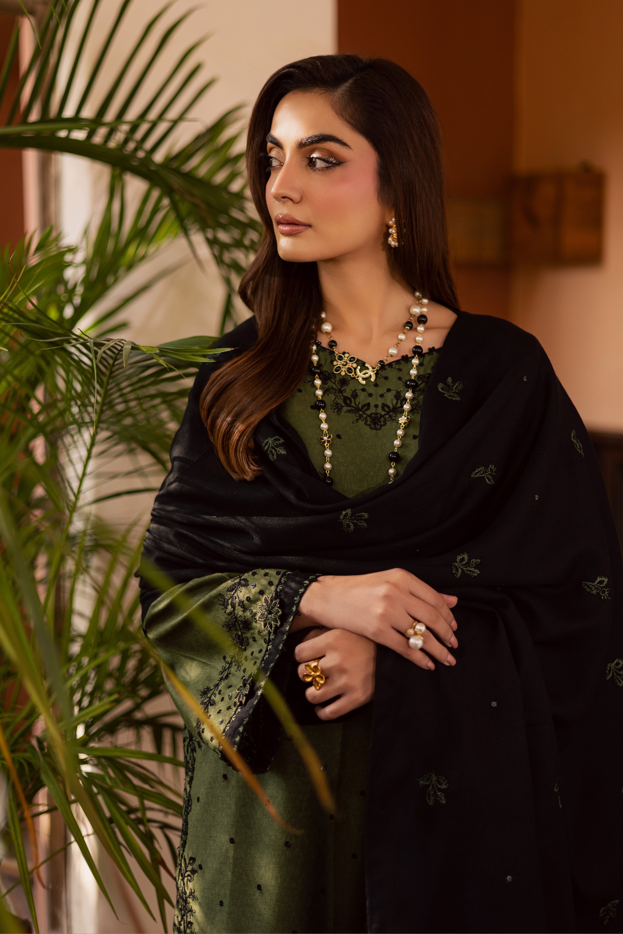 Record 3Pc - Embroidered Festive Pret BATIK WINTER PRET 2025 BATIK XS / Green Moss / Textured Cotton-S / Green Moss / Textured Cotton-M / Green Moss / Textured Cotton-L / Green Moss / Textured Cotton-XL / Green Moss / Textured Cotton