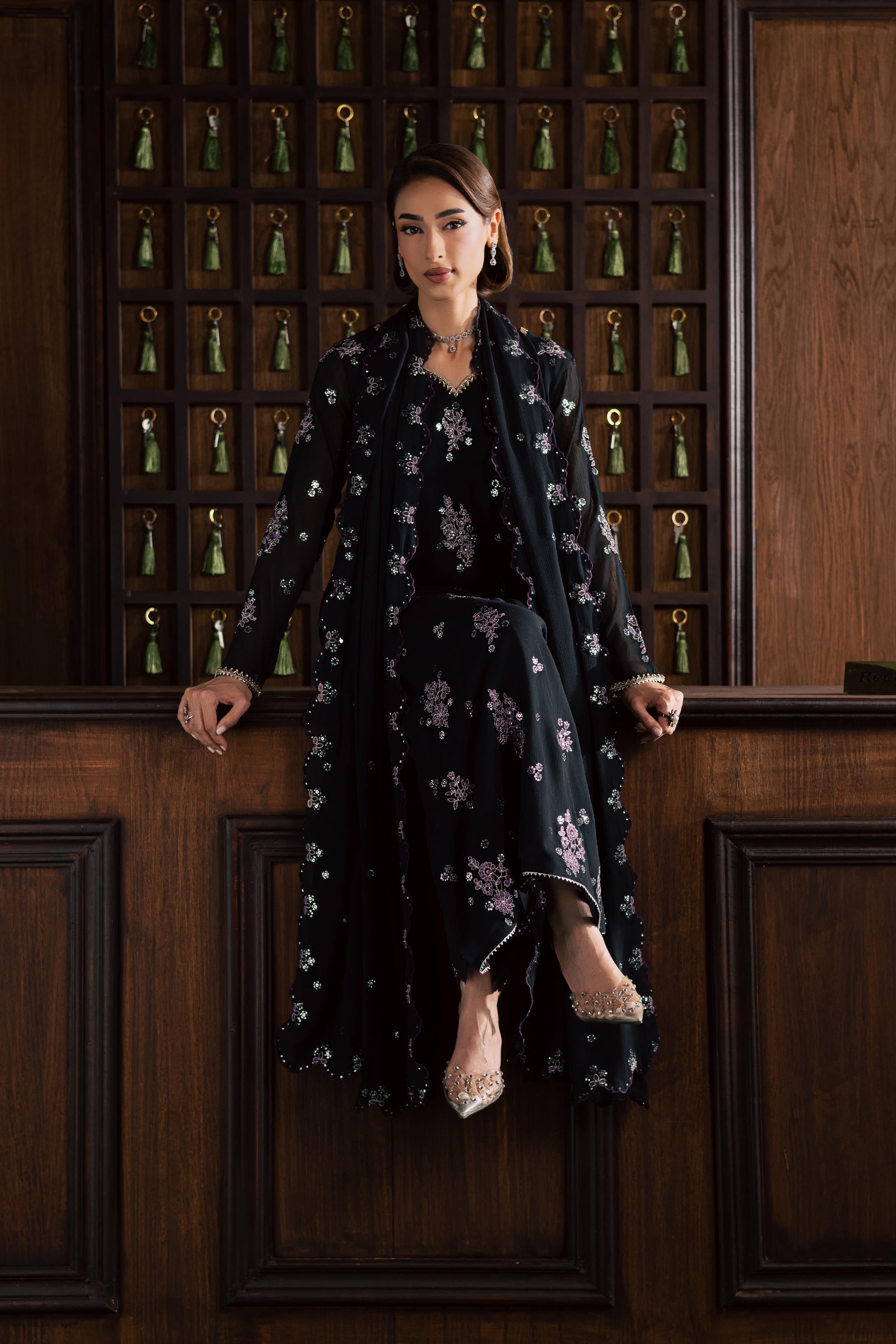 Reef 3Pc - Festive Luxury Formal BATIKEID2026 BATIK XS / Black / Crinkle-S / Black / Crinkle-M / Black / Crinkle-L / Black / Crinkle-XL / Black / Crinkle