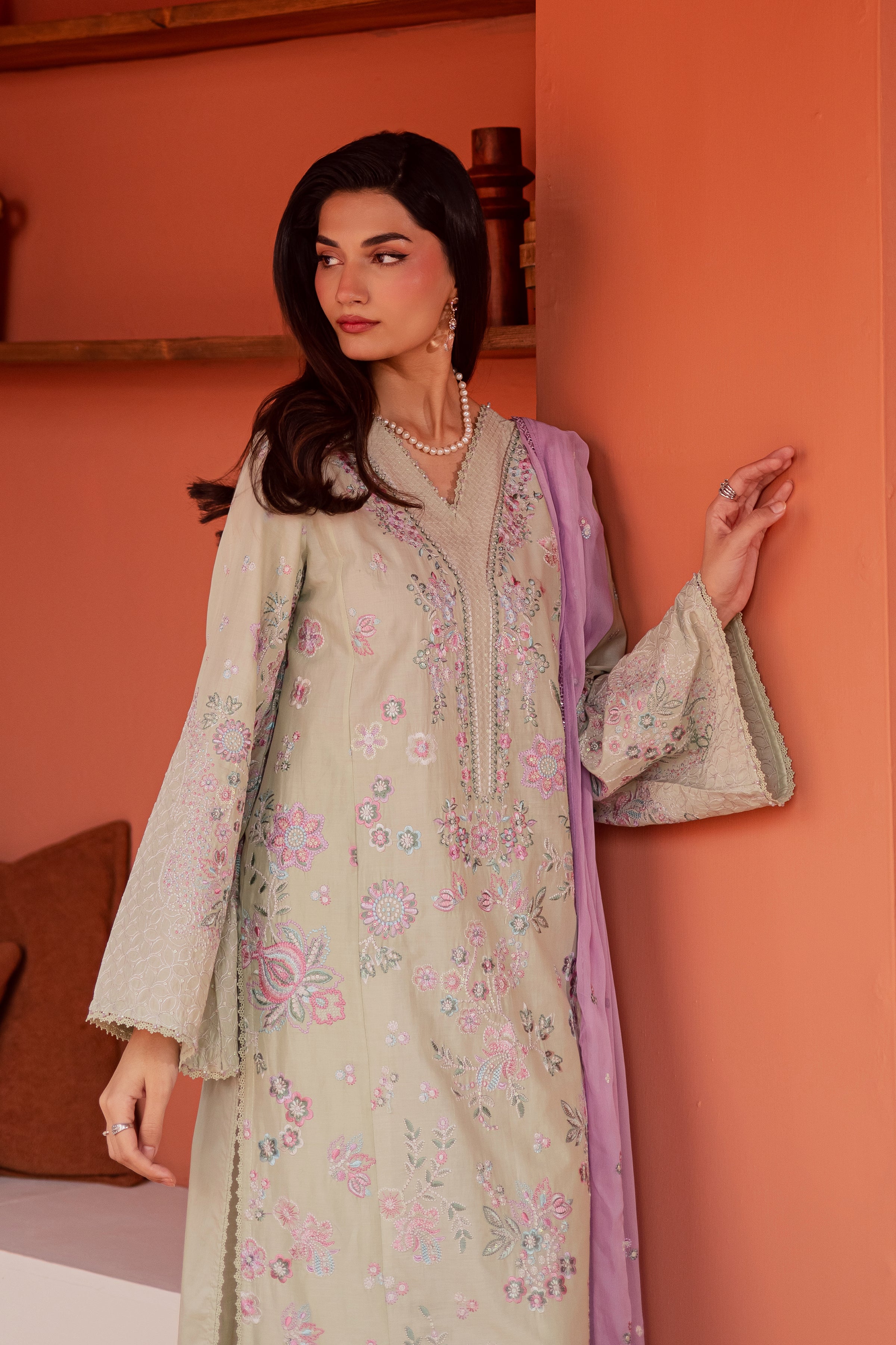 Reeya 3Pc - Festive Embroidered Lawn BATIKEID2026 BATIK XS / Mint Green / Pima Lawn-S / Mint Green / Pima Lawn-M / Mint Green / Pima Lawn-L / Mint Green / Pima Lawn-XL / Mint Green / Pima Lawn