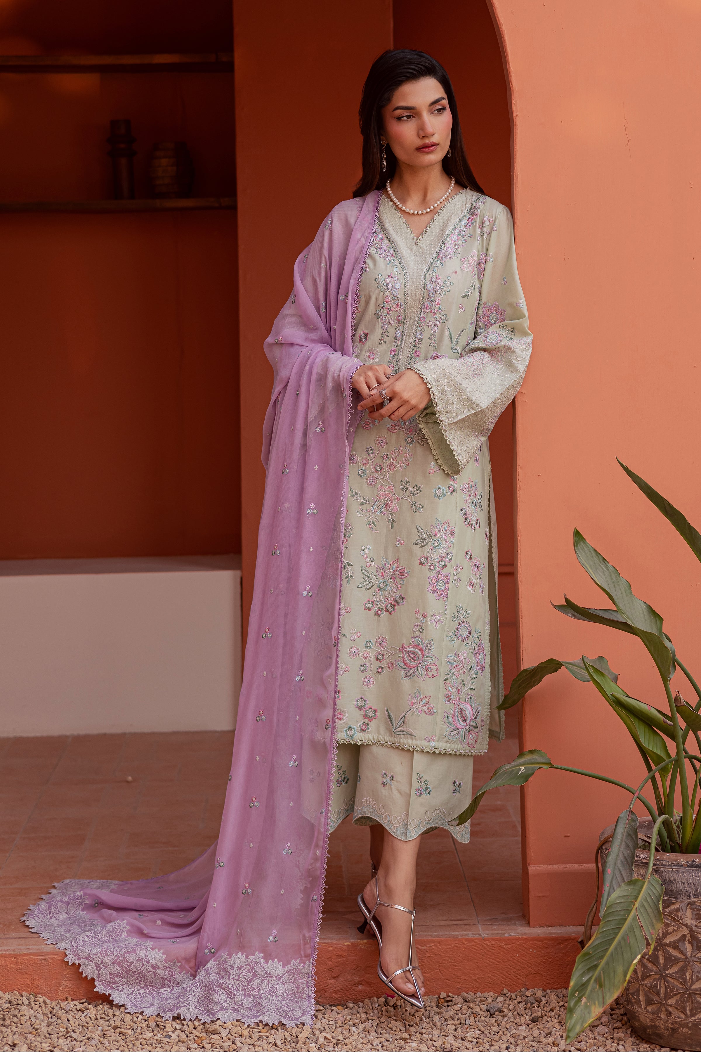 Reeya 3Pc - Festive Embroidered Lawn BATIKEID2026 BATIK XS / Mint Green / Pima Lawn-S / Mint Green / Pima Lawn-M / Mint Green / Pima Lawn-L / Mint Green / Pima Lawn-XL / Mint Green / Pima Lawn