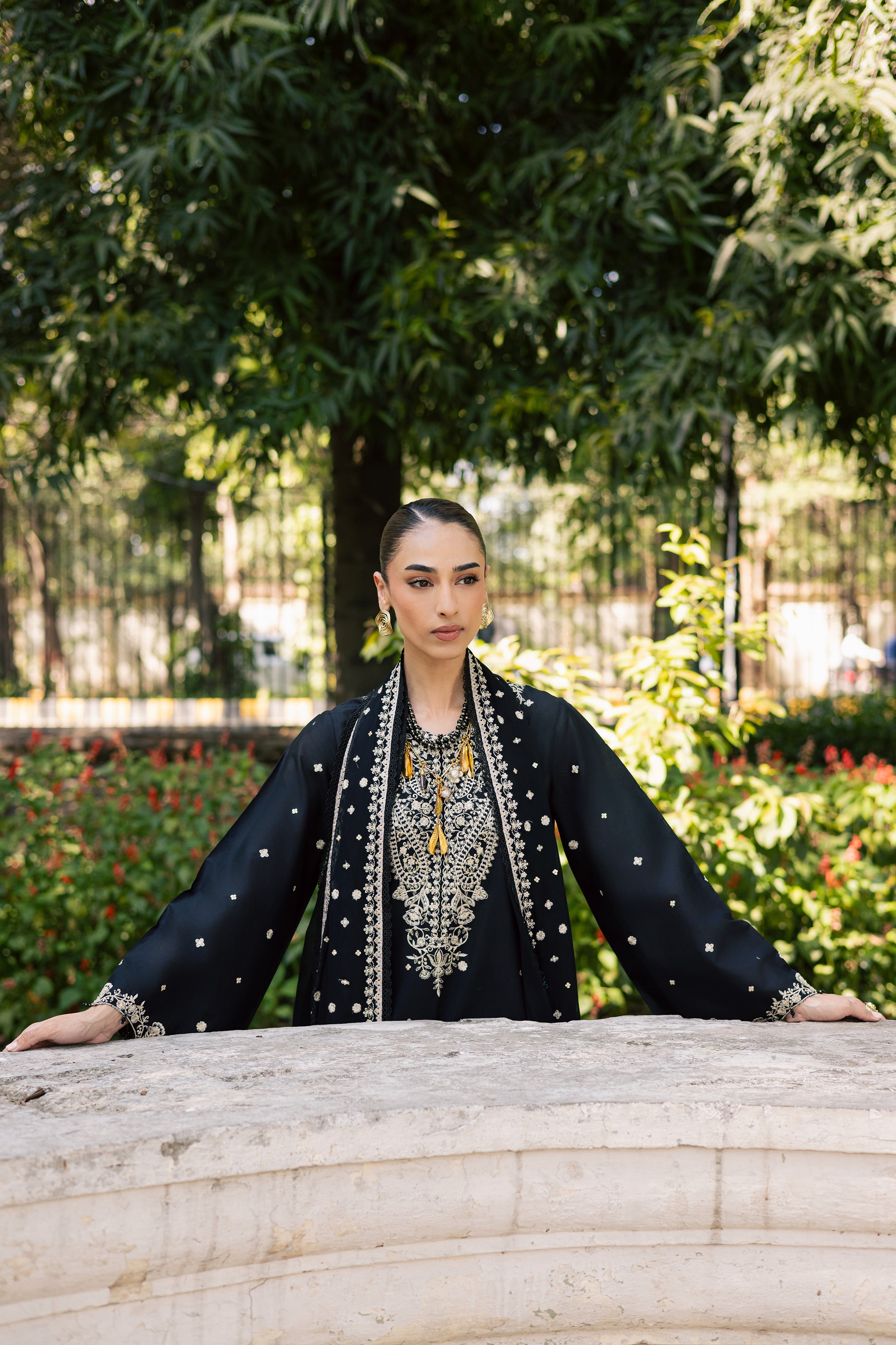 Rehel 3Pc - Festive Embroidered Lawn BATIKSS26 BATIK XS / Black / Pima Lawn-S / Black / Pima Lawn-M / Black / Pima Lawn-L / Black / Pima Lawn-XL / Black / Pima Lawn