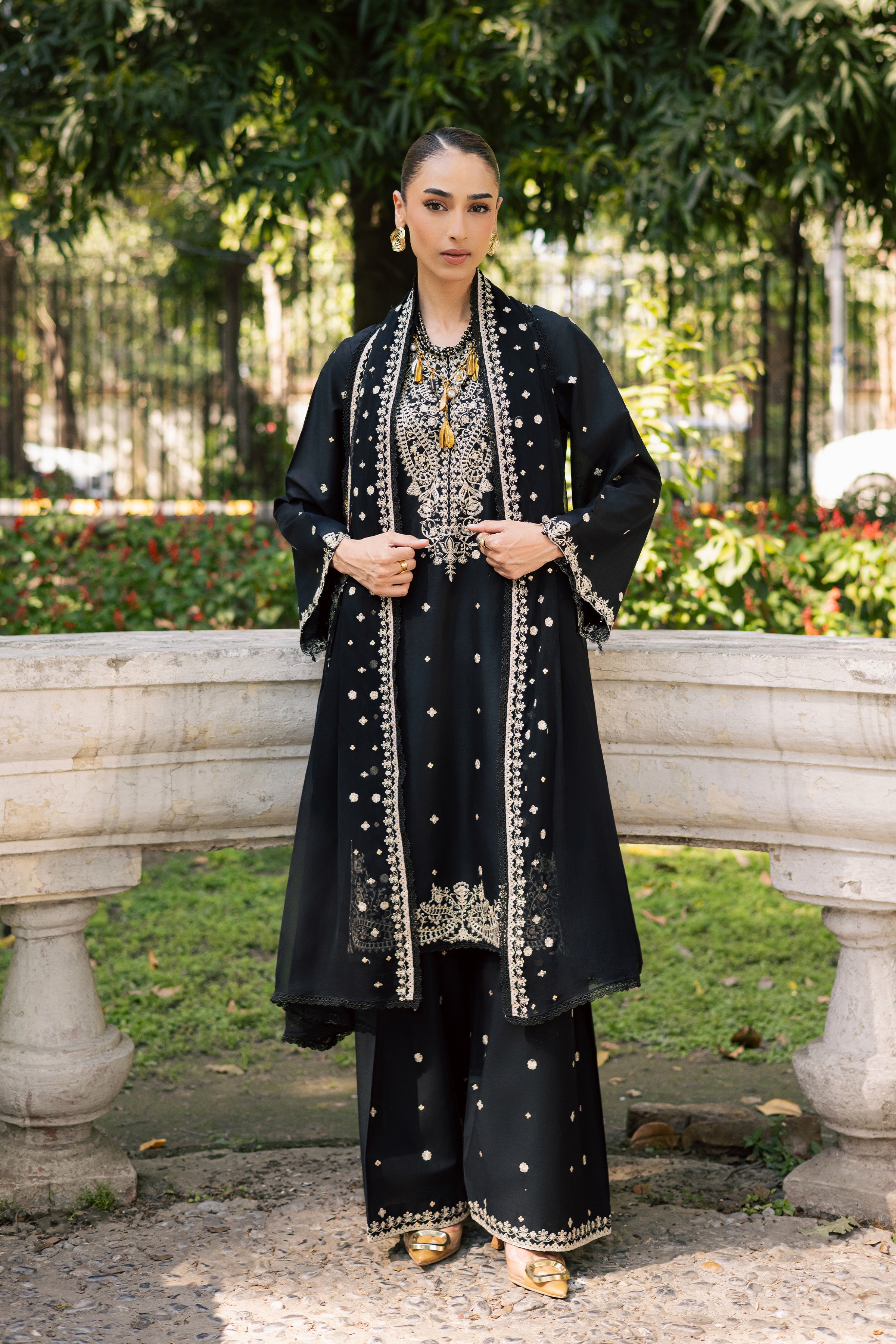 Rehel 3Pc - Festive Embroidered Lawn BATIKSS26 BATIK XS / Black / Pima Lawn-S / Black / Pima Lawn-M / Black / Pima Lawn-L / Black / Pima Lawn-XL / Black / Pima Lawn