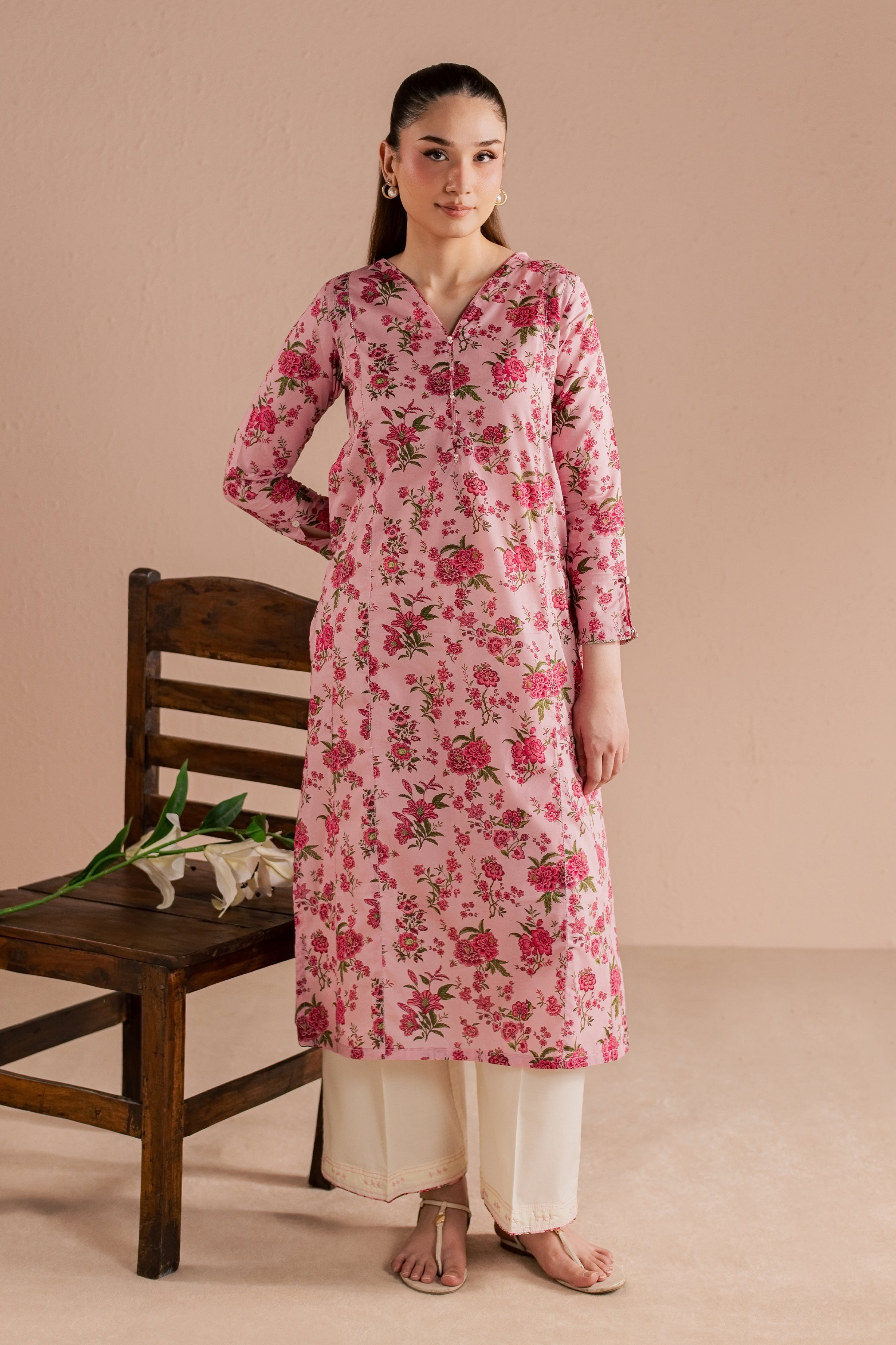 Rein 2Pc - Printed Lawn Dress BATIKSS26 BATIK XS / Pink / Lawn-S / Pink / Lawn-M / Pink / Lawn-L / Pink / Lawn-XL / Pink / Lawn