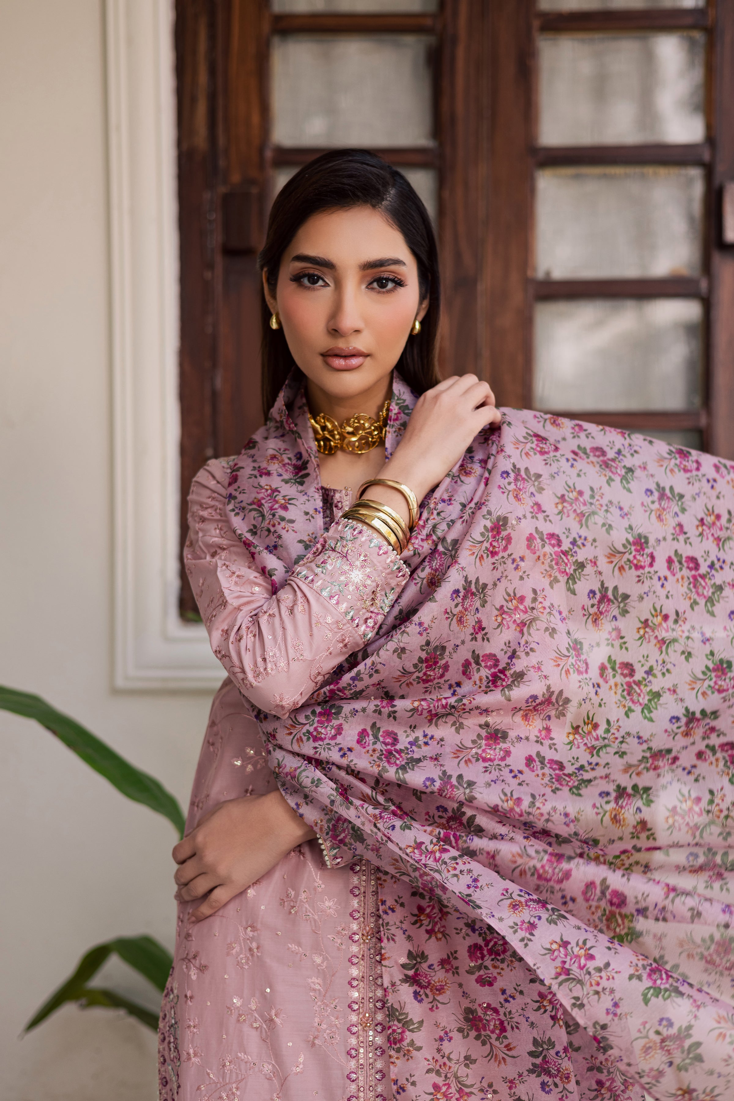 Rimi 3Pc - Festive Embroidered Lawn BATIKEID2026 BATIK XS / Taffy Pink / Pima Lawn-S / Taffy Pink / Pima Lawn-M / Taffy Pink / Pima Lawn-L / Taffy Pink / Pima Lawn-XL / Taffy Pink / Pima Lawn