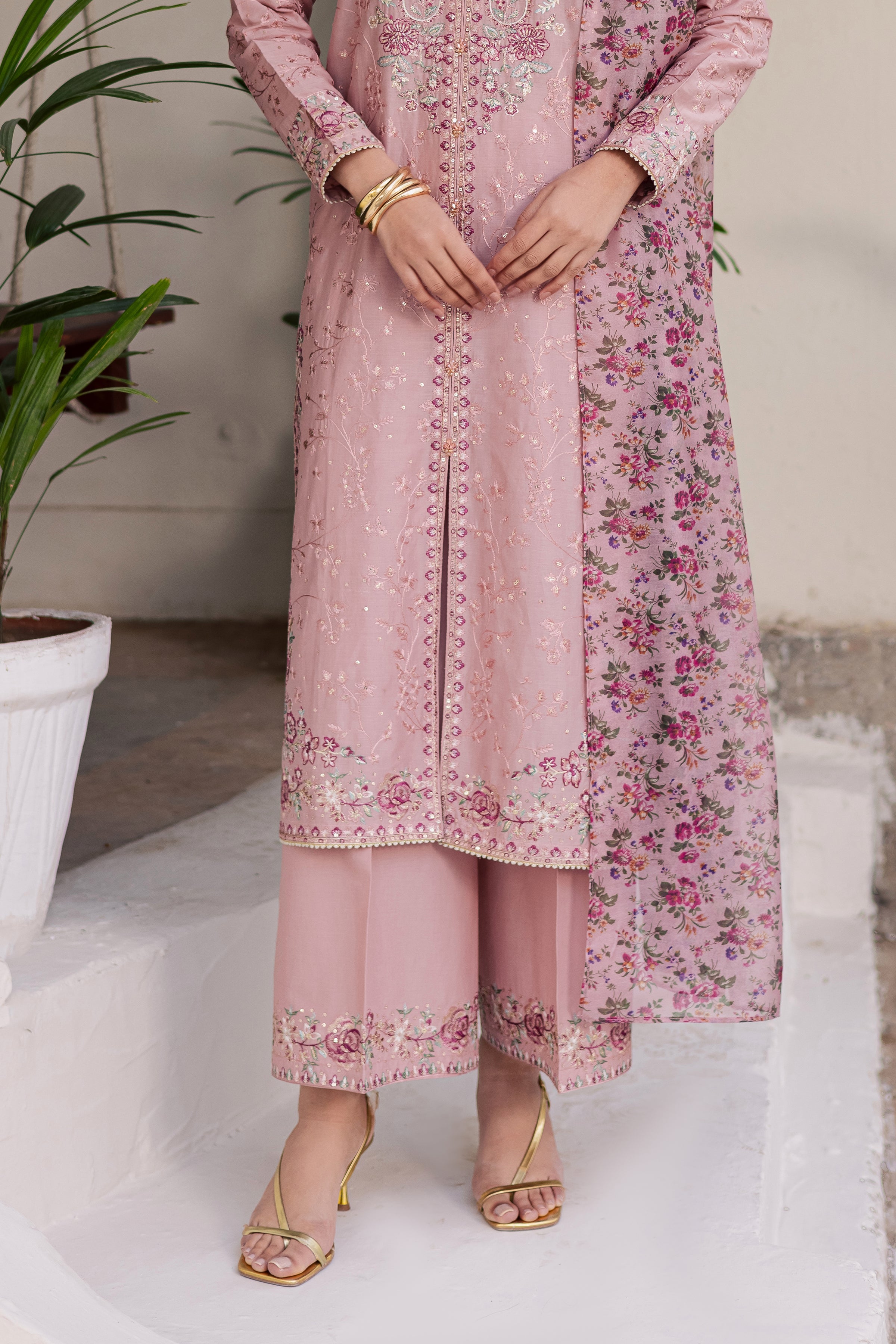 Rimi 3Pc - Festive Embroidered Lawn BATIKEID2026 BATIK XS / Taffy Pink / Pima Lawn-S / Taffy Pink / Pima Lawn-M / Taffy Pink / Pima Lawn-L / Taffy Pink / Pima Lawn-XL / Taffy Pink / Pima Lawn