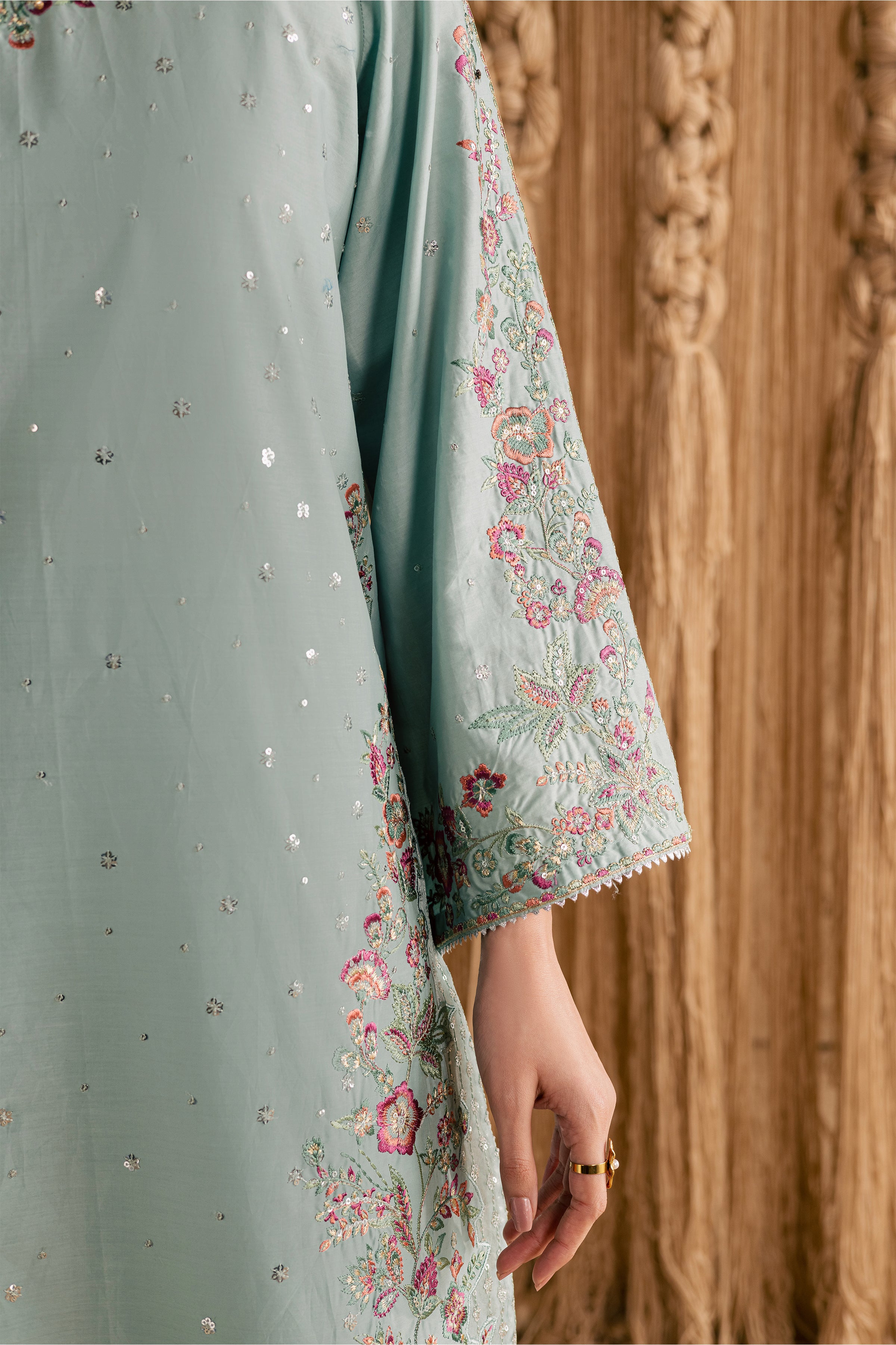 Rome Sky 3Pc - Festive Eid Pret BATIKEID2026 BATIK XS / Ice Blue / Giza-S / Ice Blue / Giza-M / Ice Blue / Giza-L / Ice Blue / Giza-XL / Ice Blue / Giza