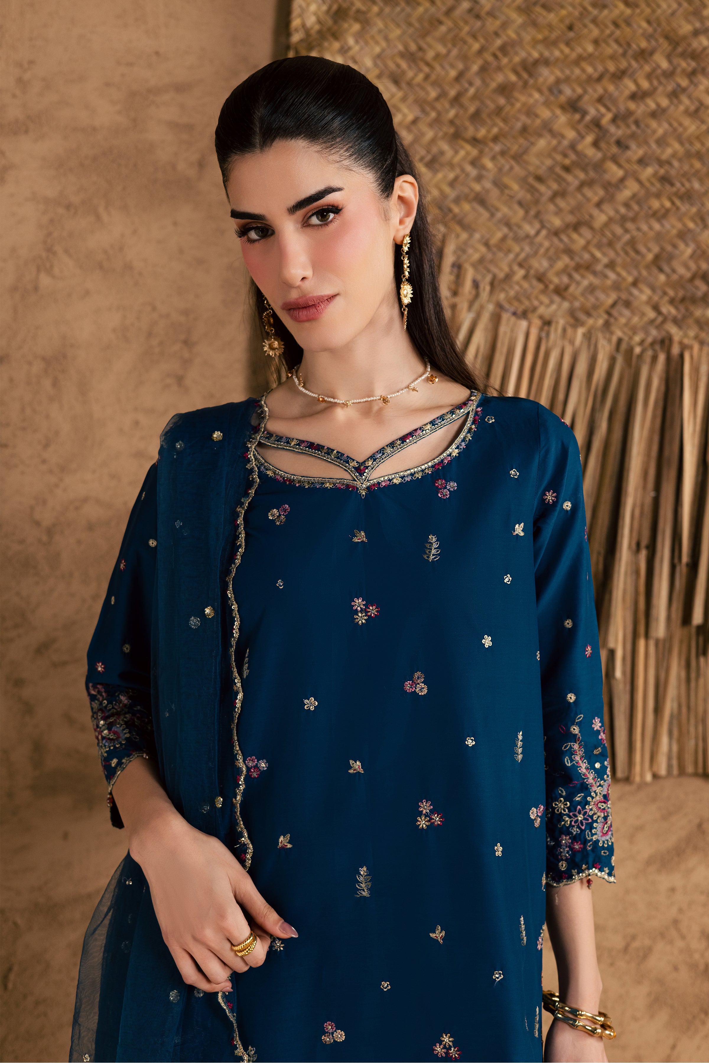 Ruhi 3Pc - Festive Eid Pret BATIKEID2026 BATIK XS / Blue Opal / Giza-S / Blue Opal / Giza-M / Blue Opal / Giza-L / Blue Opal / Giza-XL / Blue Opal / Giza