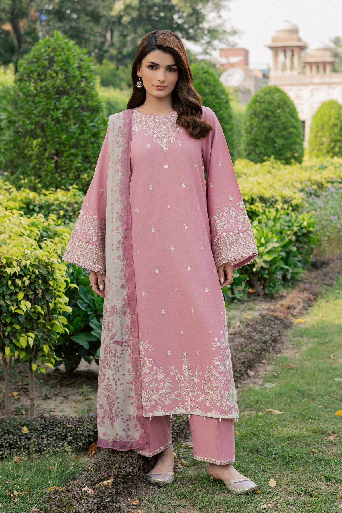 Rupert 3Pc - Embroidered Khaddar Pret PRETKHADDAR2026 BATIK XS / Fox Glove / Khaddar
