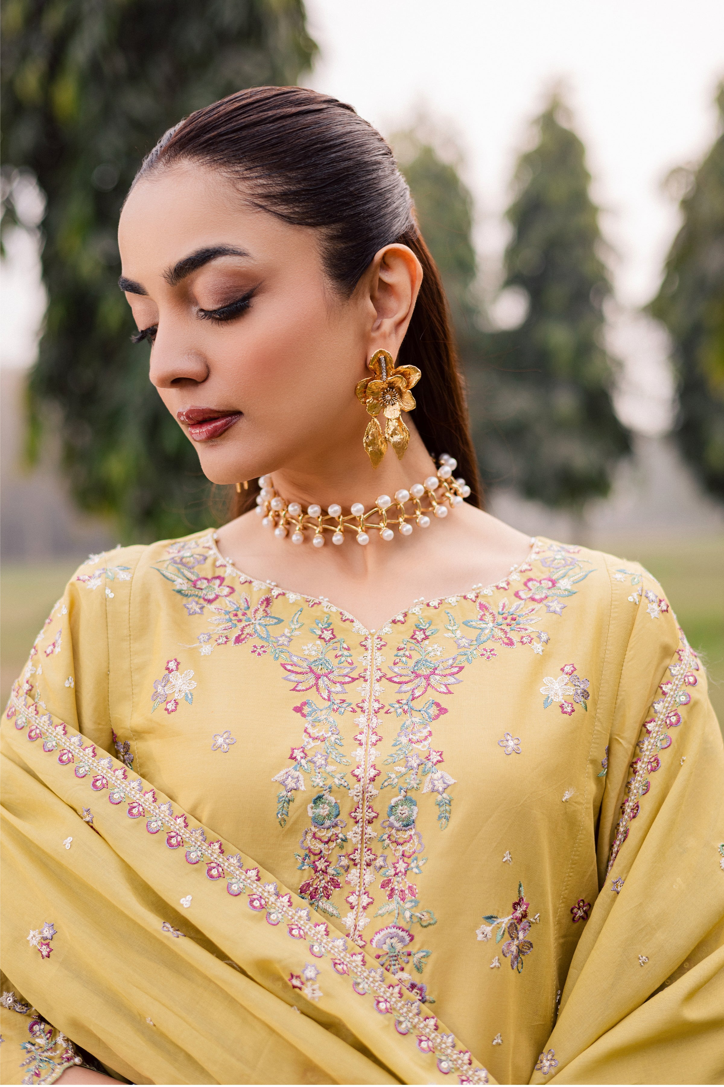 Salwah 3Pc - Festive Embroidered Lawn BATIKEID2026 BATIK XS / Lime Green / Pima Lawn-S / Lime Green / Pima Lawn-M / Lime Green / Pima Lawn-L / Lime Green / Pima Lawn-XL / Lime Green / Pima Lawn