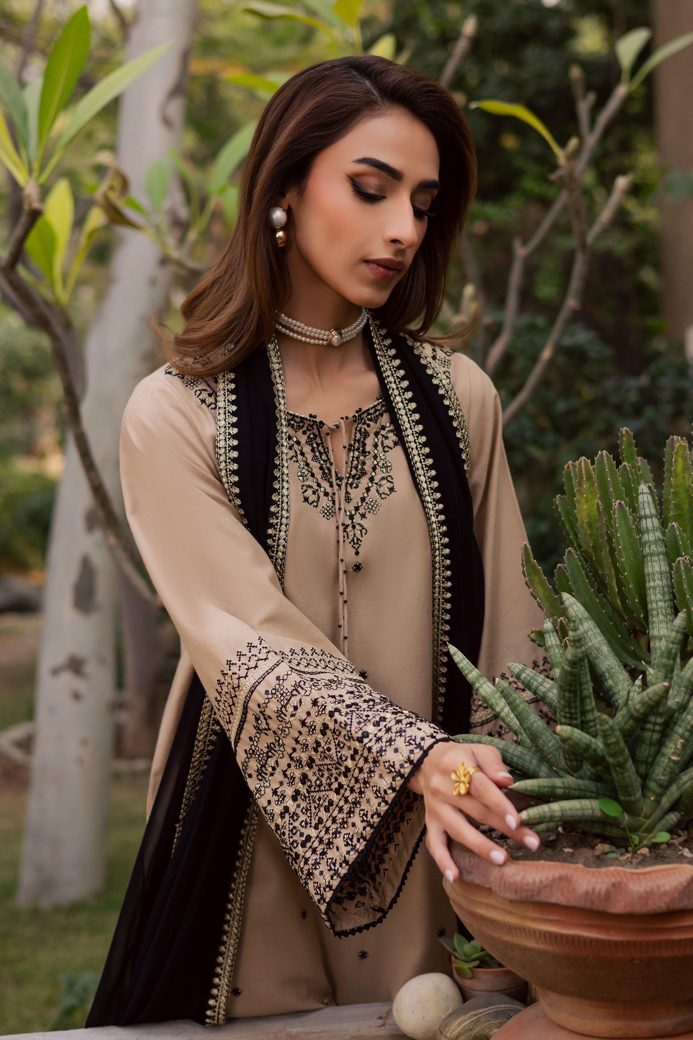 Sandstone 3Pc - Embroidered Festive Pret BATIK WINTER PRET 2025 BATIK XS / Beige / Cotton-S / Beige / Cotton-M / Beige / Cotton-L / Beige / Cotton-XL / Beige / Cotton
