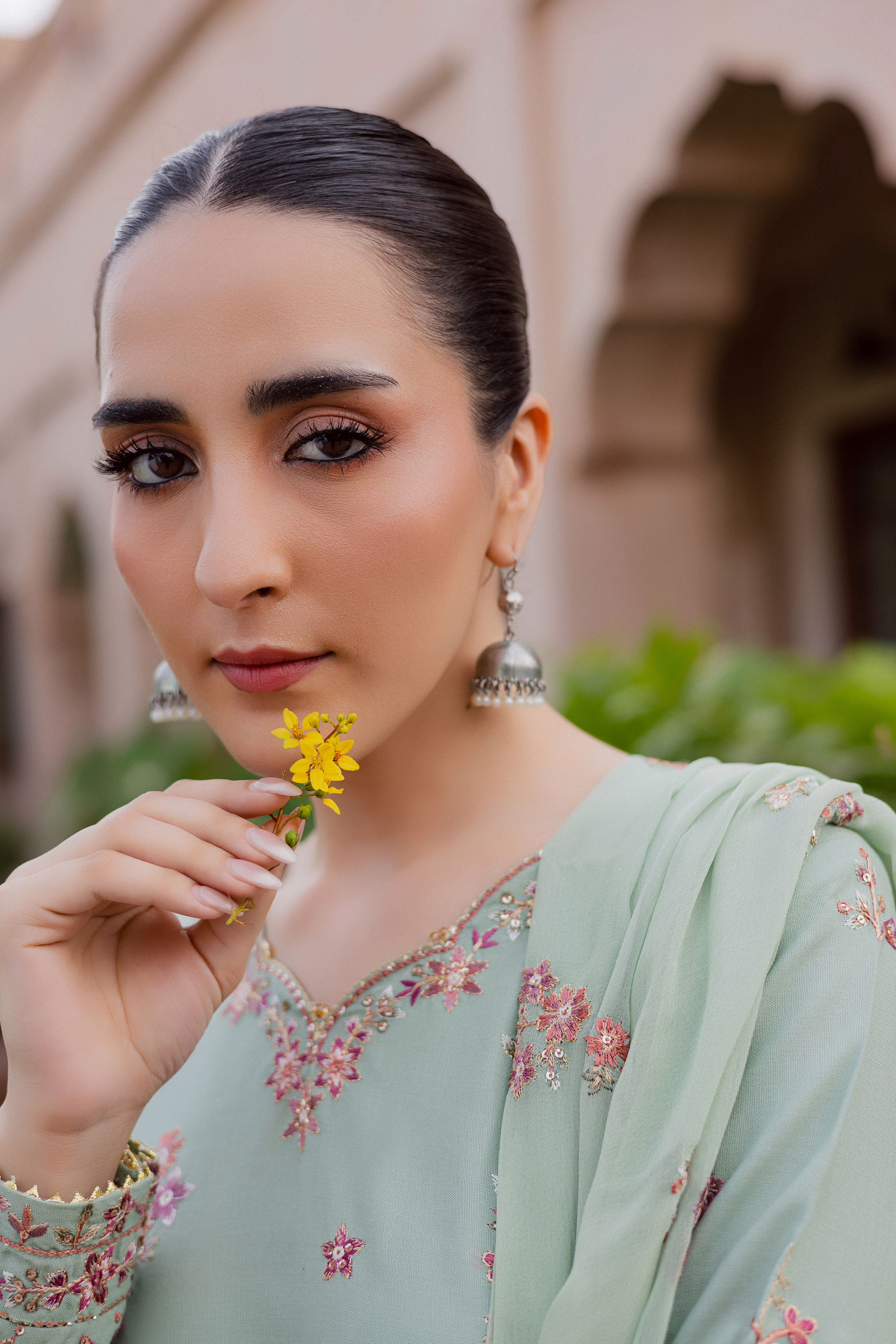 Sea Zunaisha 3Pc - Embroidered Khaddar Dress BATIK WINTER PRET 2025 BATIK XS / Sea Green / Khaddar-S / Sea Green / Khaddar-M / Sea Green / Khaddar-L / Sea Green / Khaddar-XL / Sea Green / Khaddar
