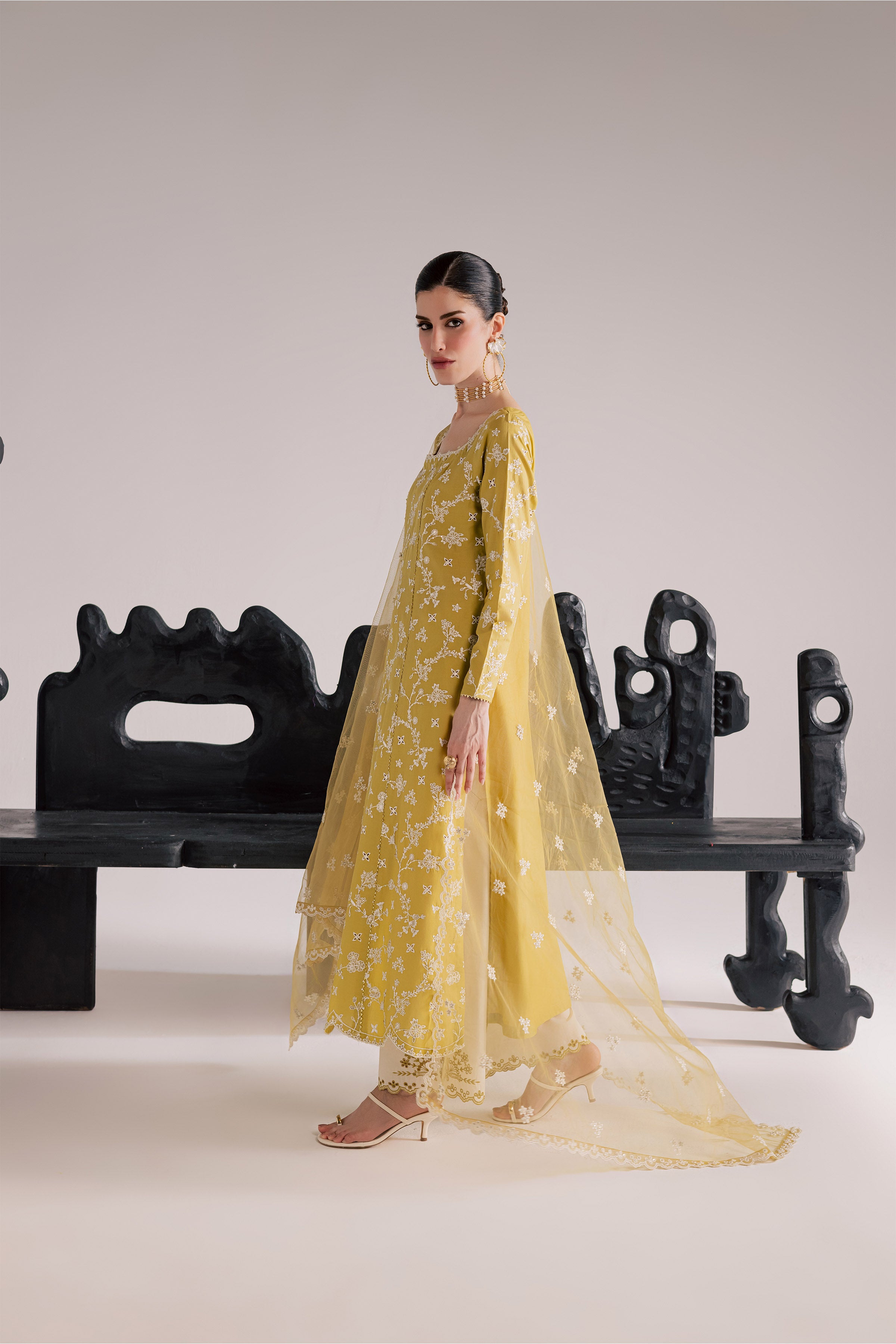 Selea 3Pc - Festive Eid Pret BATIKSS26 BATIK XS / Lime Green / Pima Lawn-S / Lime Green / Pima Lawn-M / Lime Green / Pima Lawn-L / Lime Green / Pima Lawn-XL / Lime Green / Pima Lawn