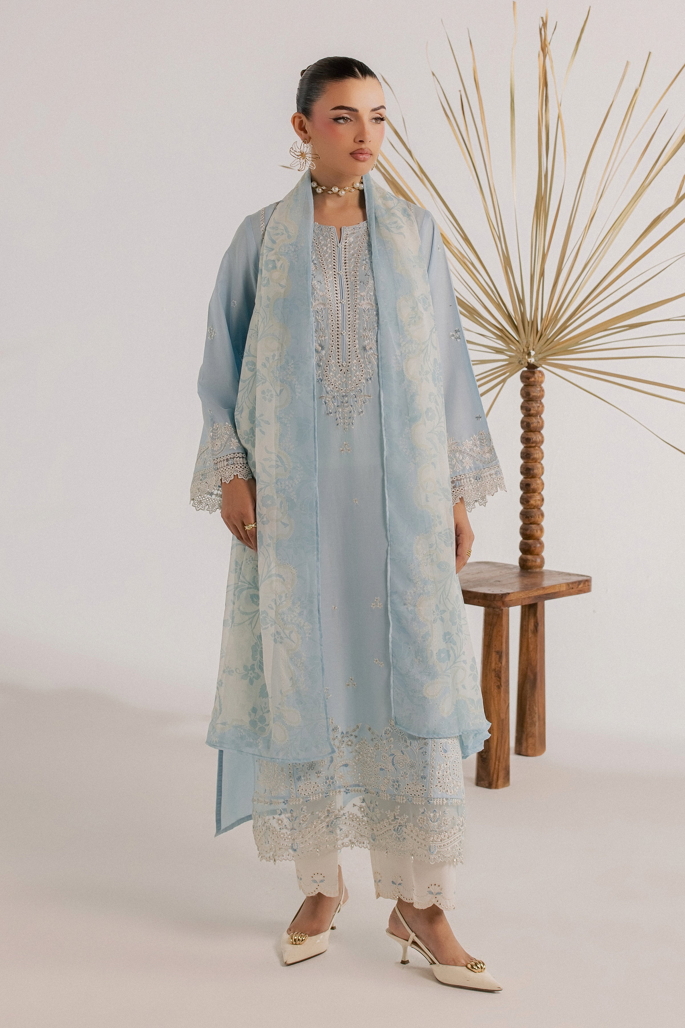 Shikast 3Pc - Luxury Embroidered Lawn BATIKSS26 BATIK XS / Dream Blue / Pima Lawn-S / Dream Blue / Pima Lawn-M / Dream Blue / Pima Lawn-L / Dream Blue / Pima Lawn-XL / Dream Blue / Pima Lawn