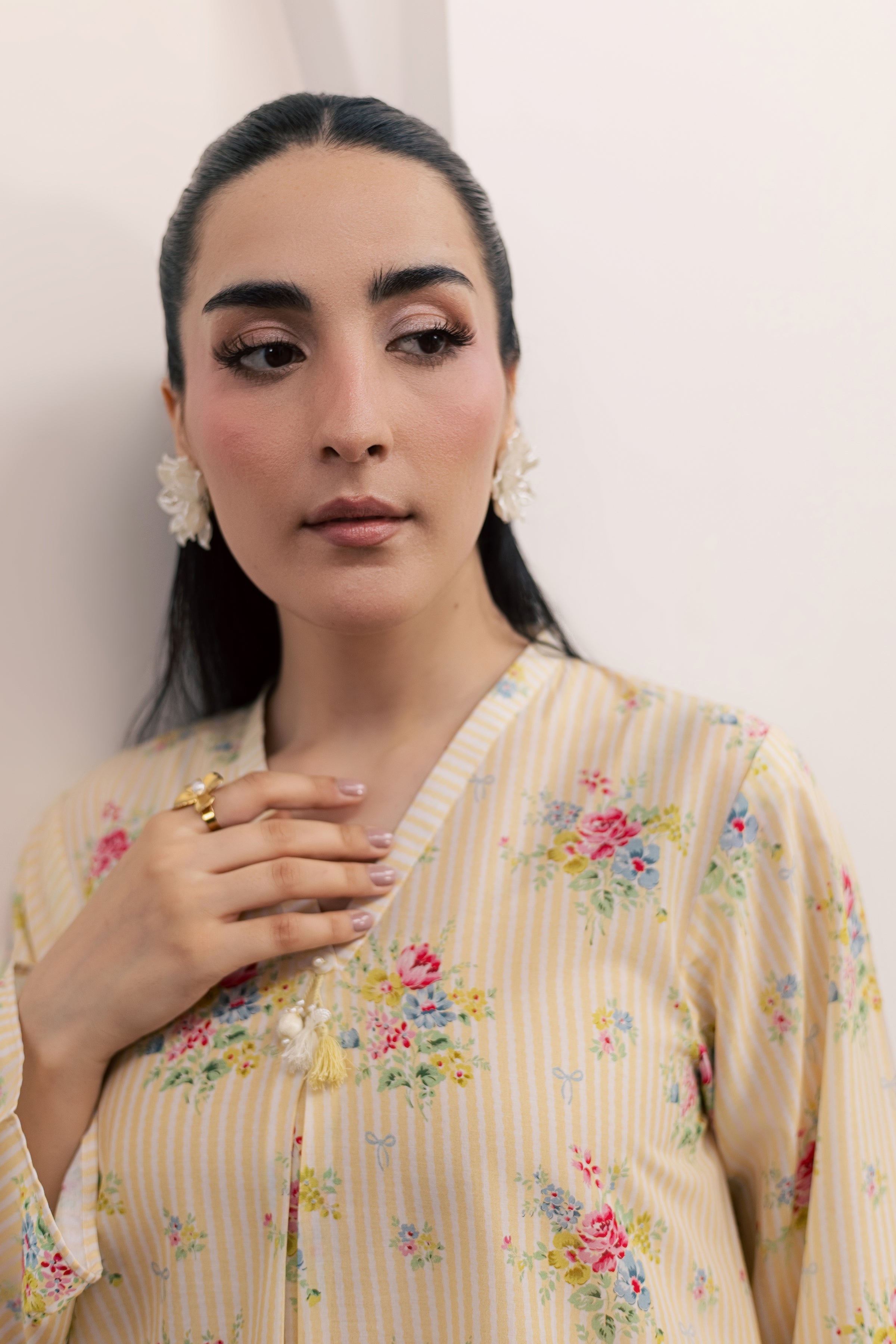 Sid 2Pc - Printed Lawn Dress BATIKSS26 BATIK XS / Yellow / Lawn-S / Yellow / Lawn-M / Yellow / Lawn-L / Yellow / Lawn-XL / Yellow / Lawn