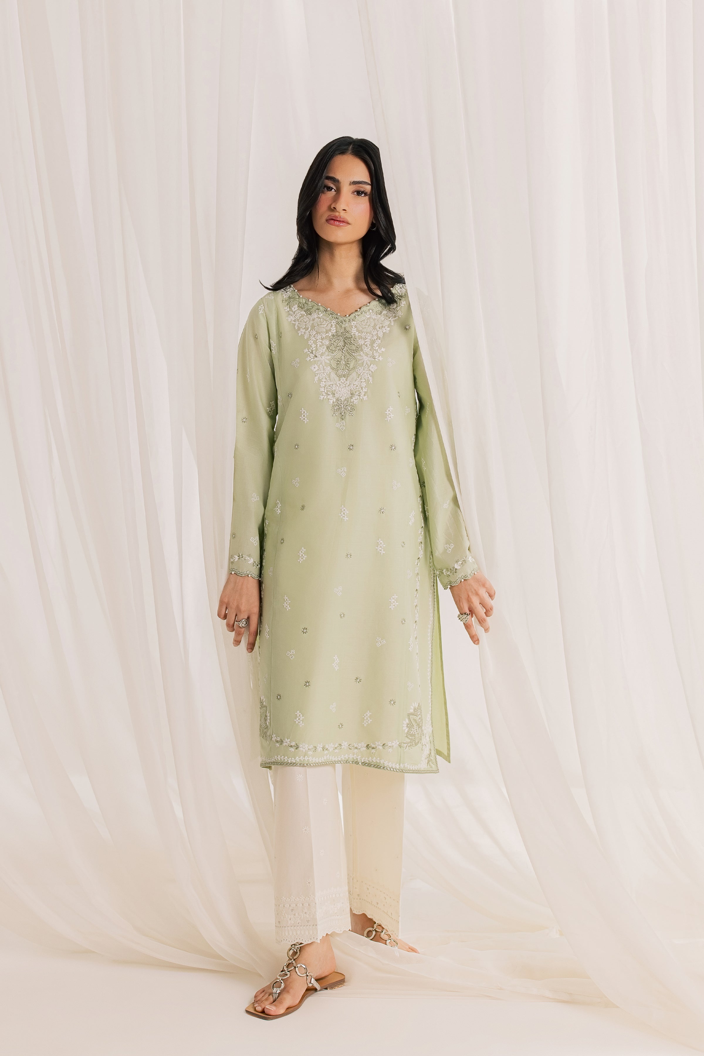 Silah 2Pc - Embroidered Lawn Dress EverydayEdit26 BATIK XS / Dusty Green / Pima Lawn-S / Dusty Green / Pima Lawn-M / Dusty Green / Pima Lawn-L / Dusty Green / Pima Lawn-XL / Dusty Green / Pima Lawn