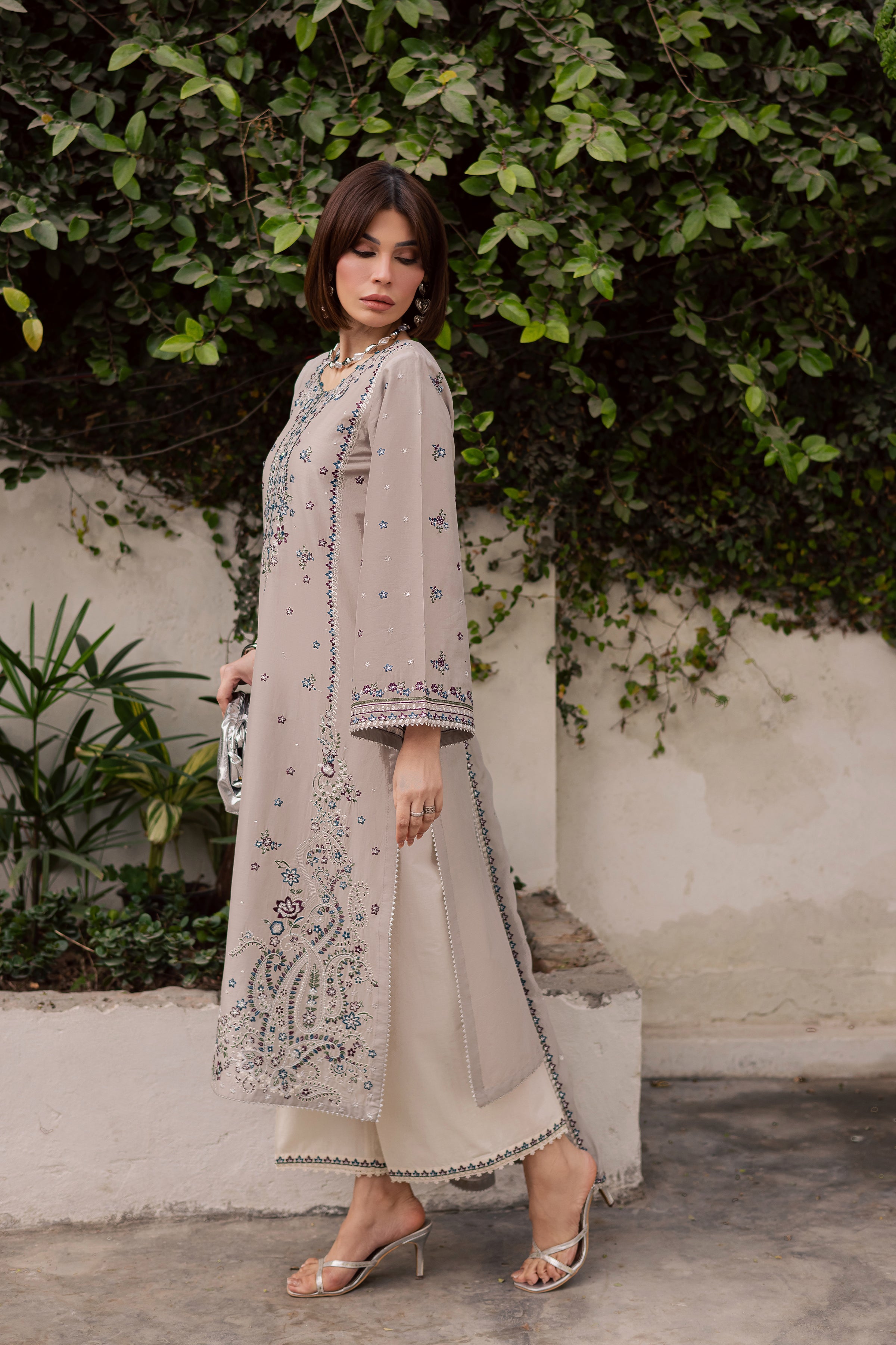 Silversun 3Pc - Festive Embroidered Lawn BATIKEID2026 BATIK XS / Grey / Pima Lawn-S / Grey / Pima Lawn-M / Grey / Pima Lawn-L / Grey / Pima Lawn-XL / Grey / Pima Lawn