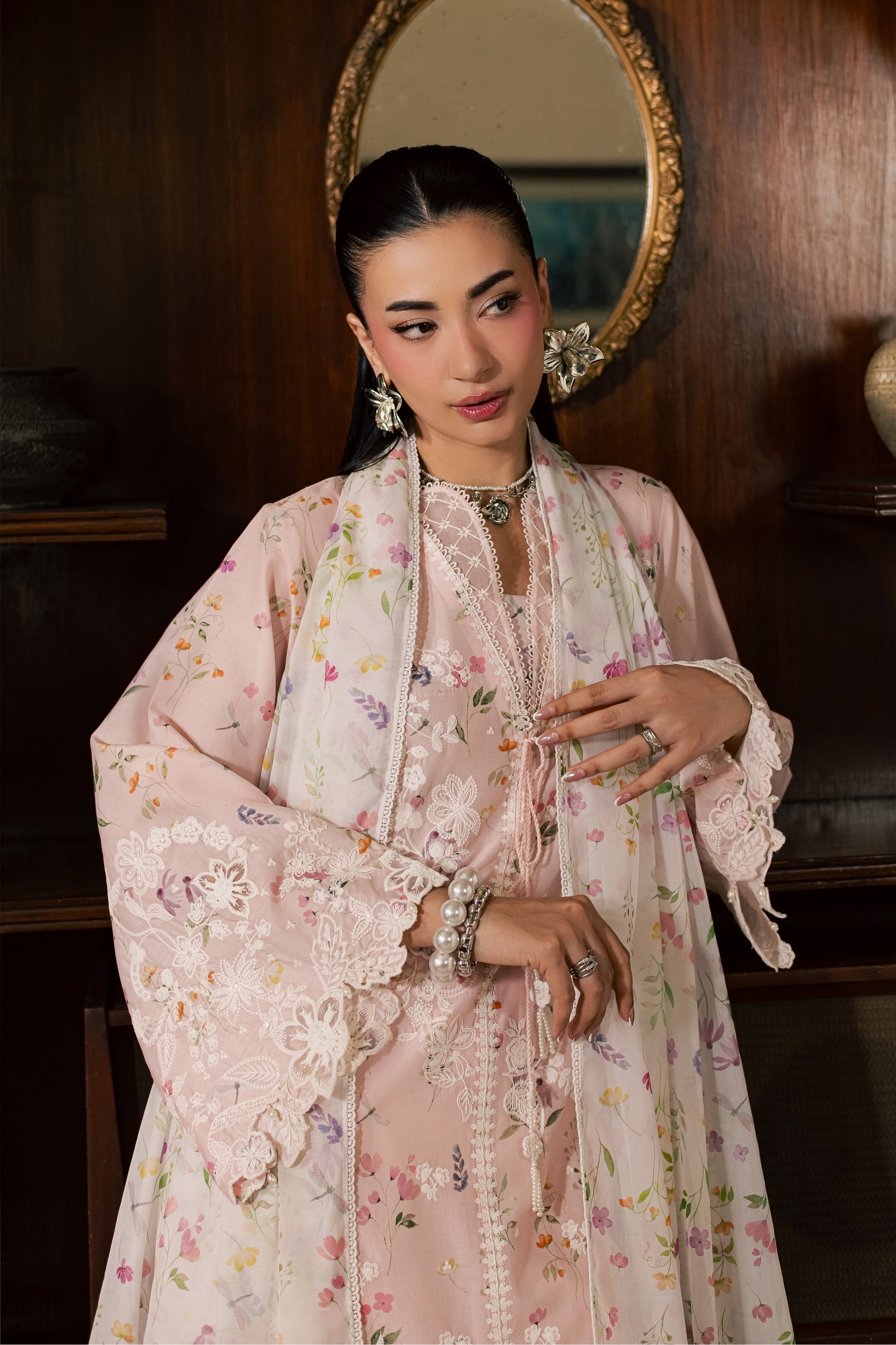 Sirel 3Pc - Luxury Embroidered Lawn BATIKSS26 BATIK XS / Pink / Lawn-S / Pink / Lawn-M / Pink / Lawn-L / Pink / Lawn-XL / Pink / Lawn