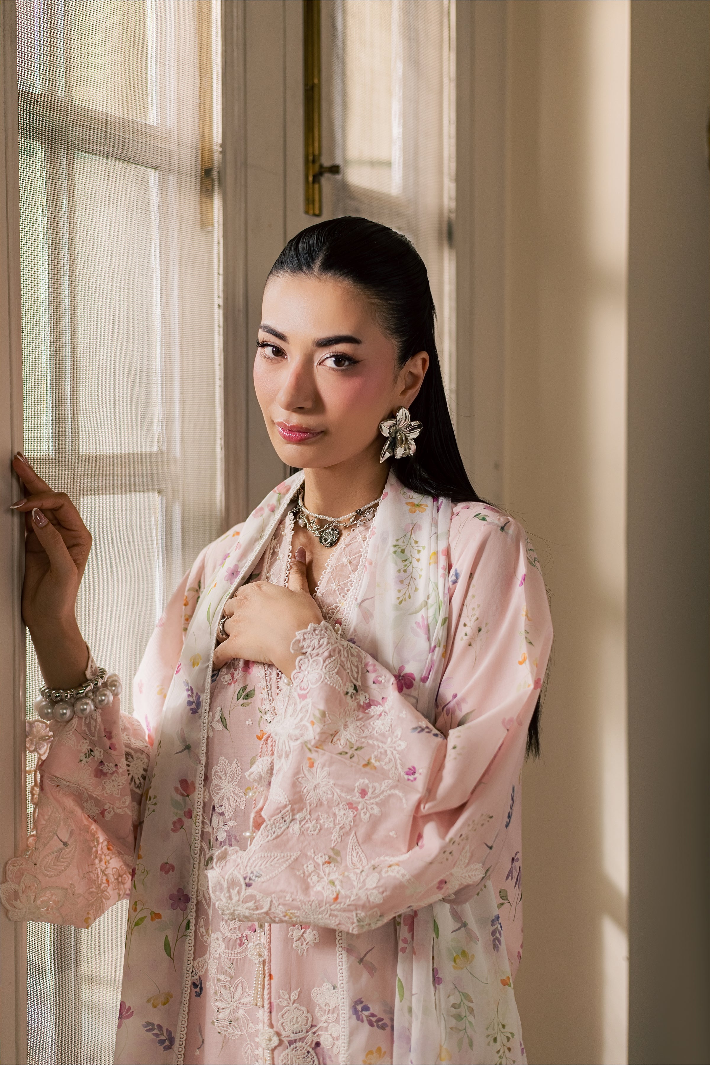 Sirel 3Pc - Luxury Embroidered Lawn BATIKSS26 BATIK XS / Pink / Lawn-S / Pink / Lawn-M / Pink / Lawn-L / Pink / Lawn-XL / Pink / Lawn