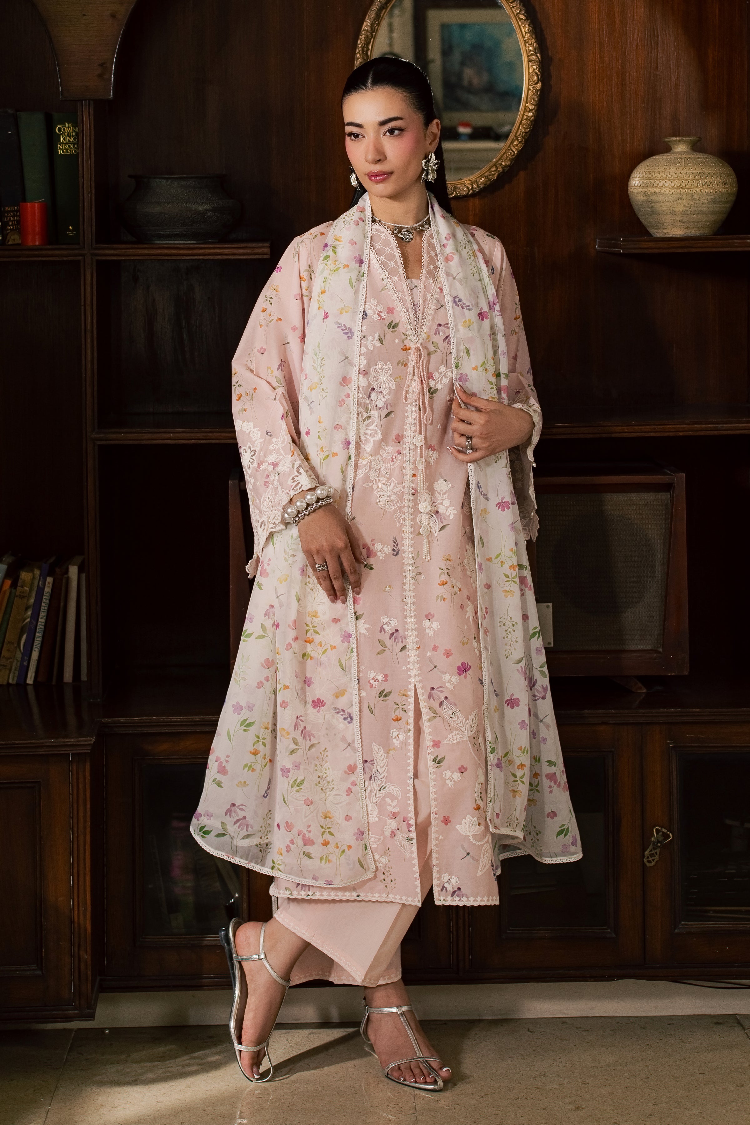 Sirel 3Pc - Luxury Embroidered Lawn BATIKSS26 BATIK XS / Pink / Lawn-S / Pink / Lawn-M / Pink / Lawn-L / Pink / Lawn-XL / Pink / Lawn