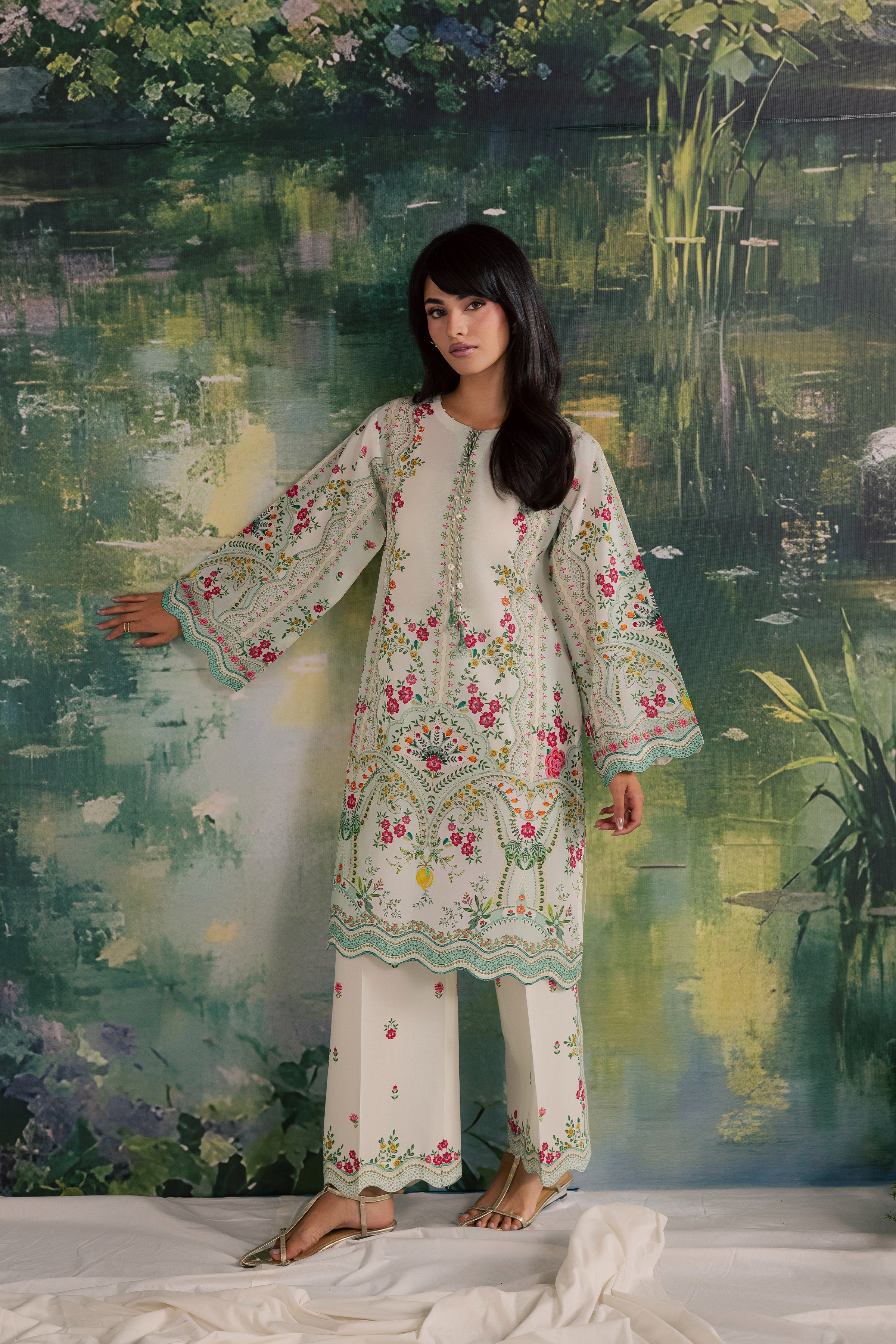 Soha 2Pc - Printed Lawn Dress BATIKSS26 BATIK XS / Off White / Lawn-S / Off White / Lawn-M / Off White / Lawn-L / Off White / Lawn-XL / Off White / Lawn