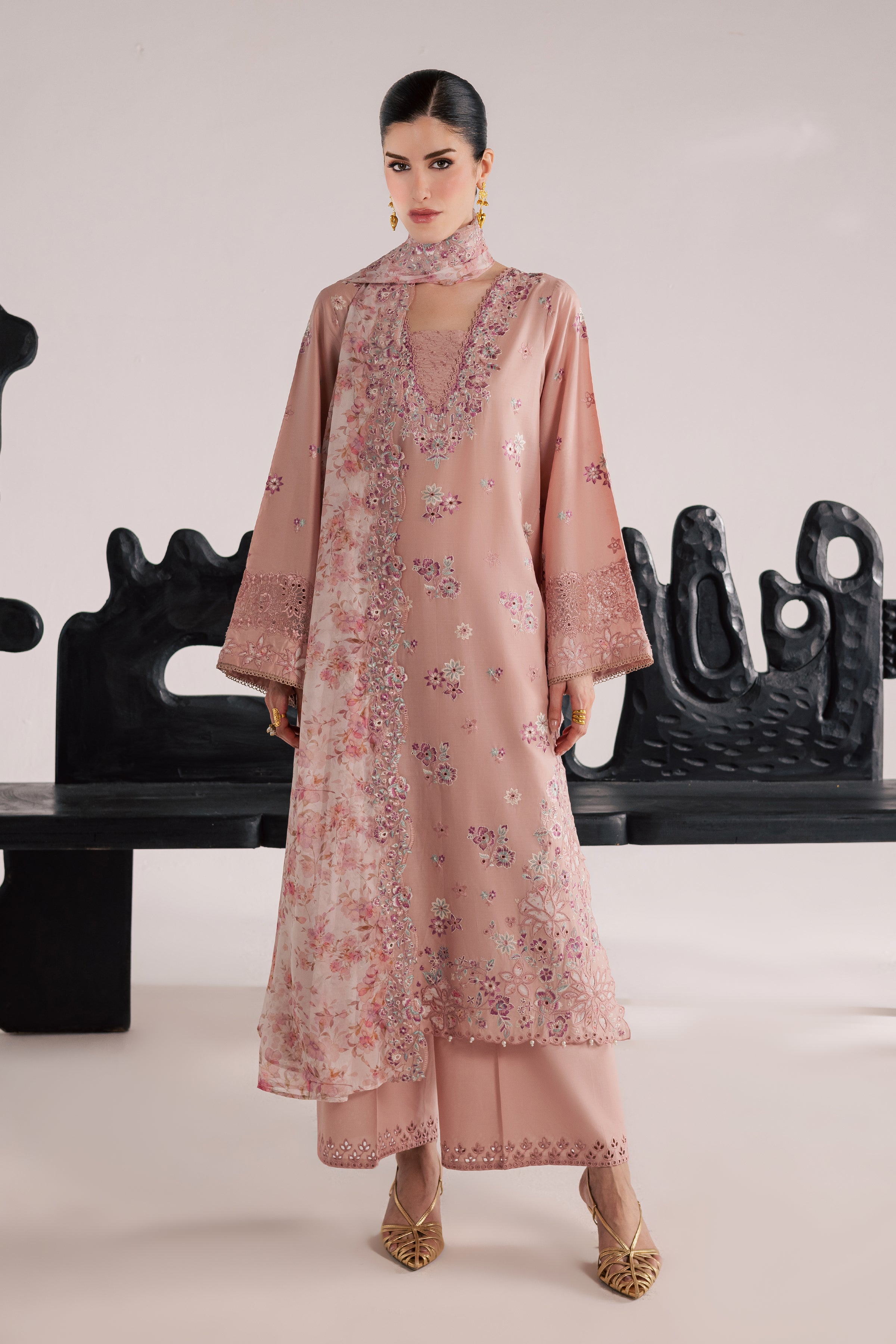 SunStone 3Pc - Festive Eid Pret BATIKSS26 BATIK XS / Candy Pink / Pima Lawn-S / Candy Pink / Pima Lawn-M / Candy Pink / Pima Lawn-L / Candy Pink / Pima Lawn-XL / Candy Pink / Pima Lawn