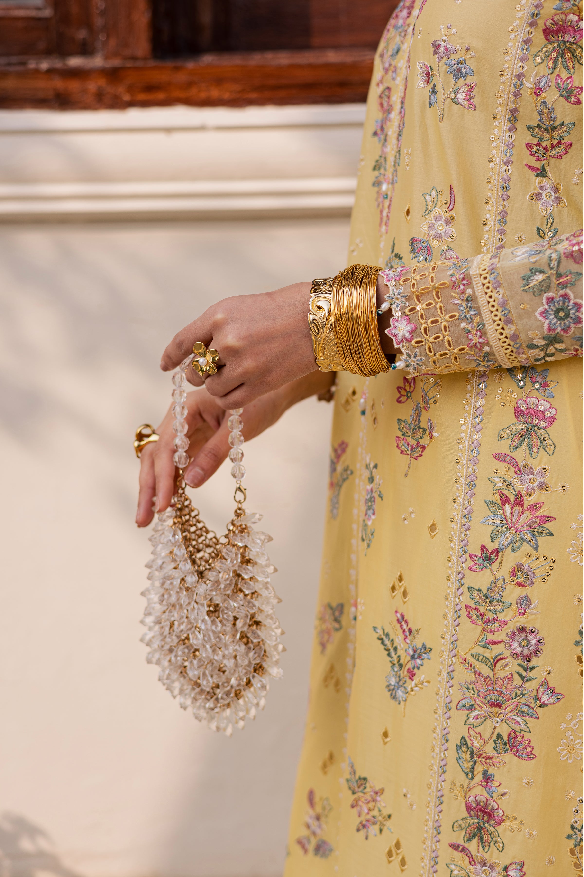 Sundip 3Pc - Festive Embroidered Lawn BATIKEID2026 BATIK XS / Ochre / Pima Lawn-S / Ochre / Pima Lawn-M / Ochre / Pima Lawn-L / Ochre / Pima Lawn-XL / Ochre / Pima Lawn