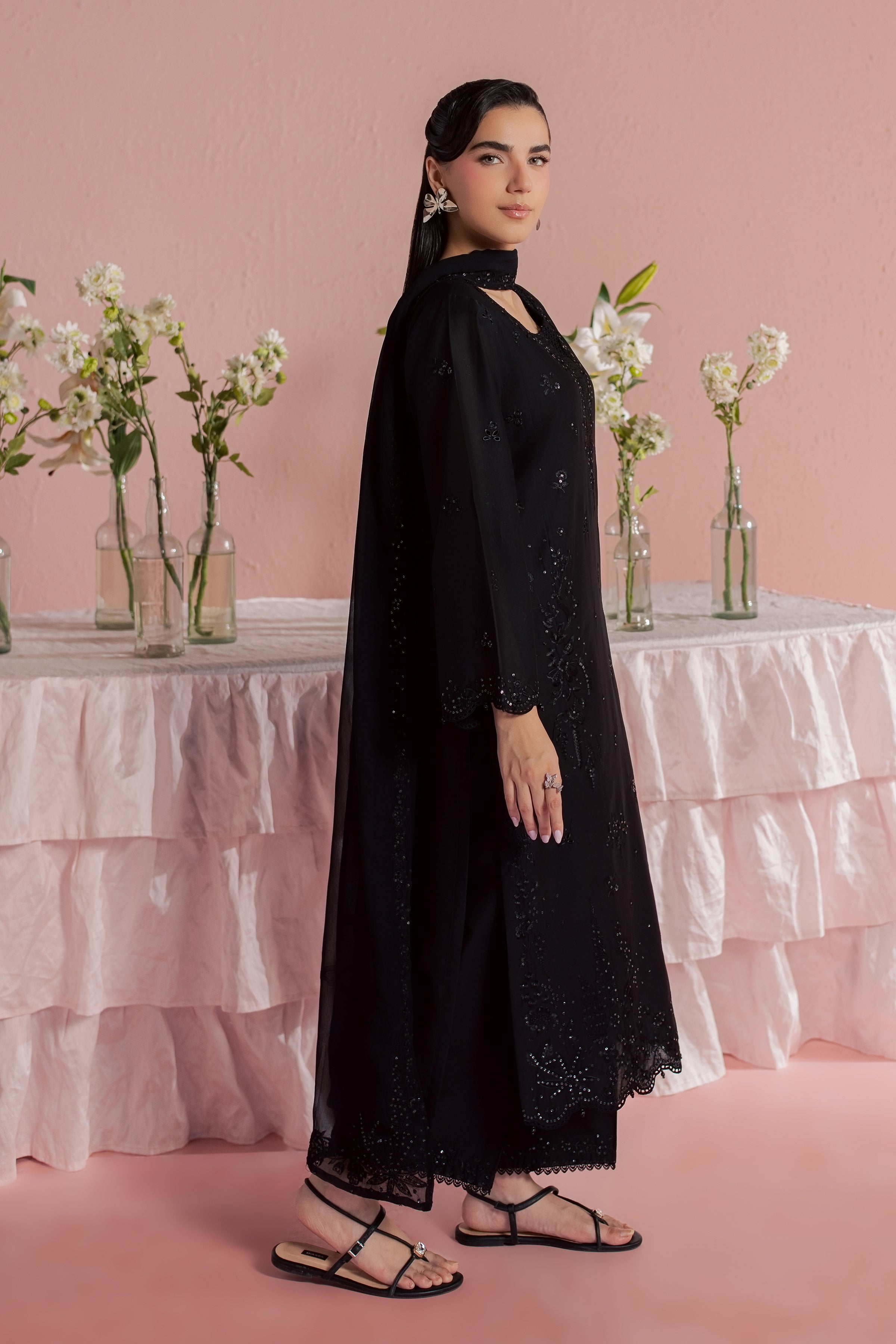 Surma 3Pc - Embroidered Lawn Dress BATIKSS26 BATIK XS / Black / Pima Lawn-S / Black / Pima Lawn-M / Black / Pima Lawn-L / Black / Pima Lawn-XL / Black / Pima Lawn