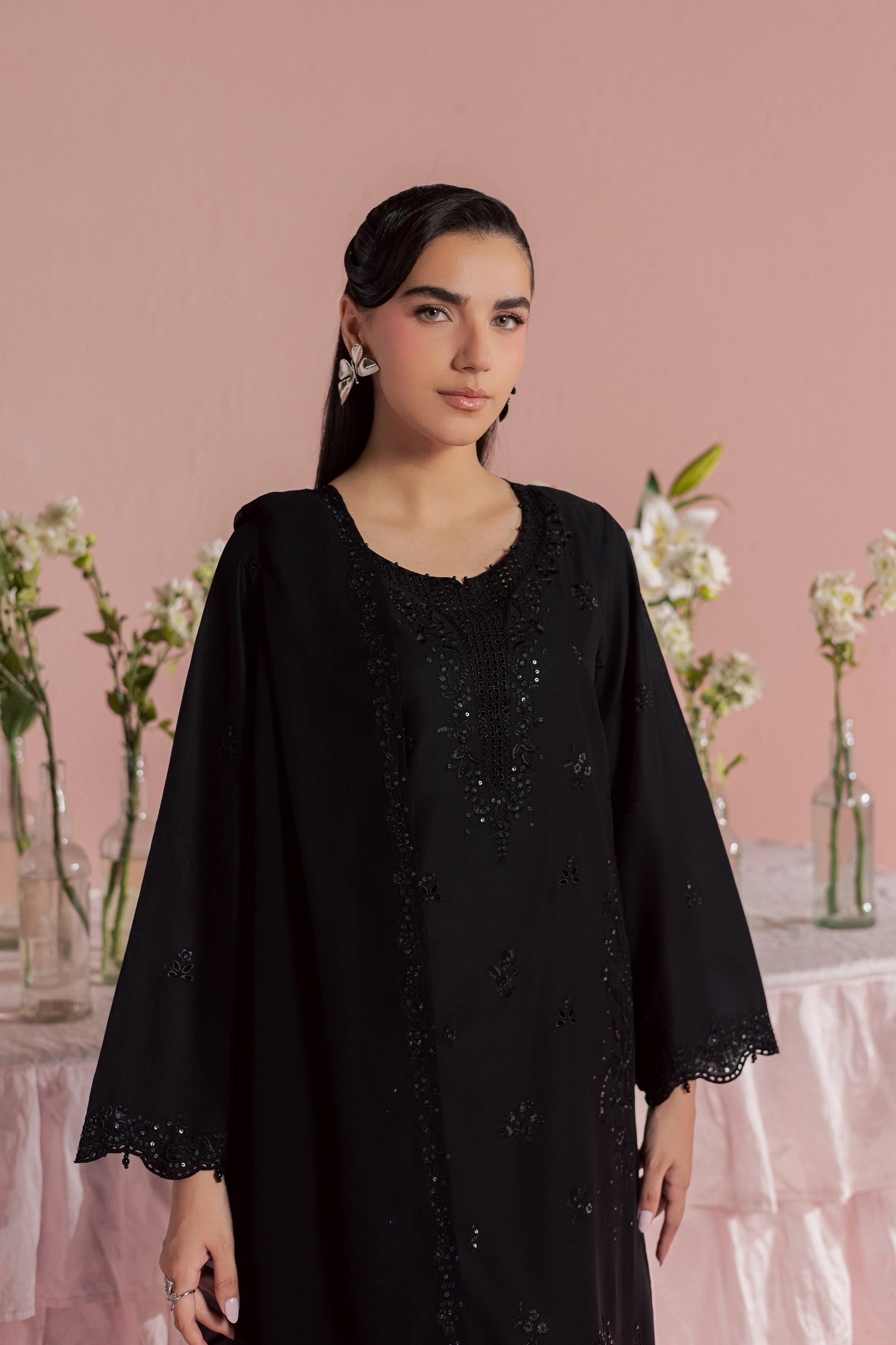 Surma 3Pc - Embroidered Lawn Dress BATIKSS26 BATIK XS / Black / Pima Lawn-S / Black / Pima Lawn-M / Black / Pima Lawn-L / Black / Pima Lawn-XL / Black / Pima Lawn