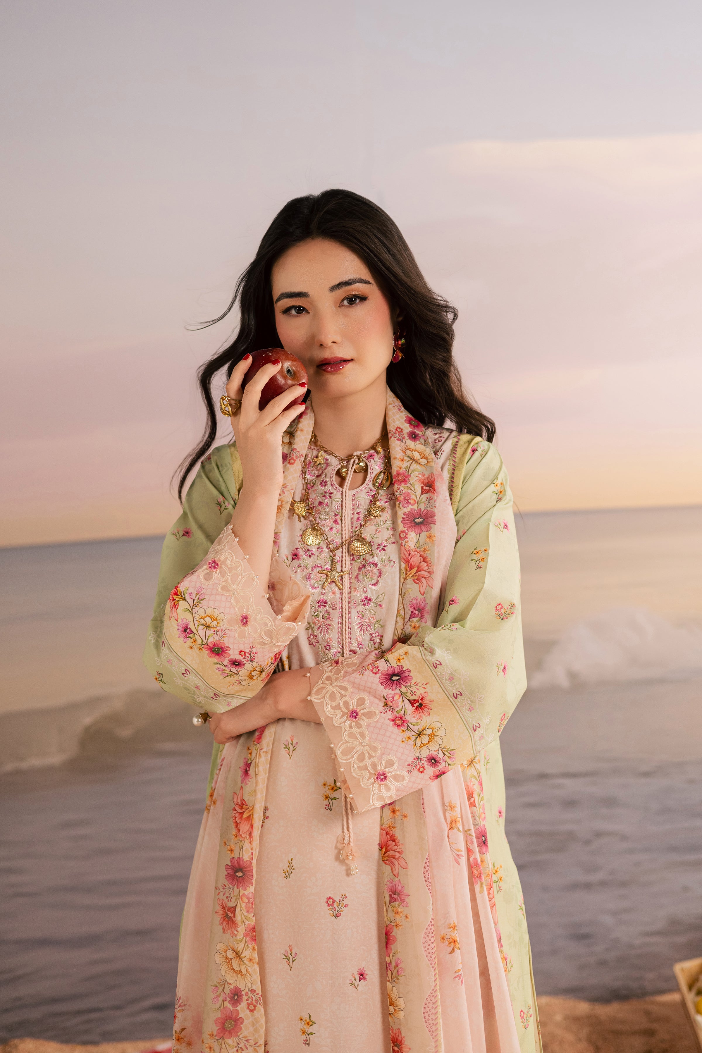 Syrus 3Pc - Printed Lawn Dress BATIKSS26 BATIK XS / Pink / Lawn-S / Pink / Lawn-M / Pink / Lawn-L / Pink / Lawn-XL / Pink / Lawn