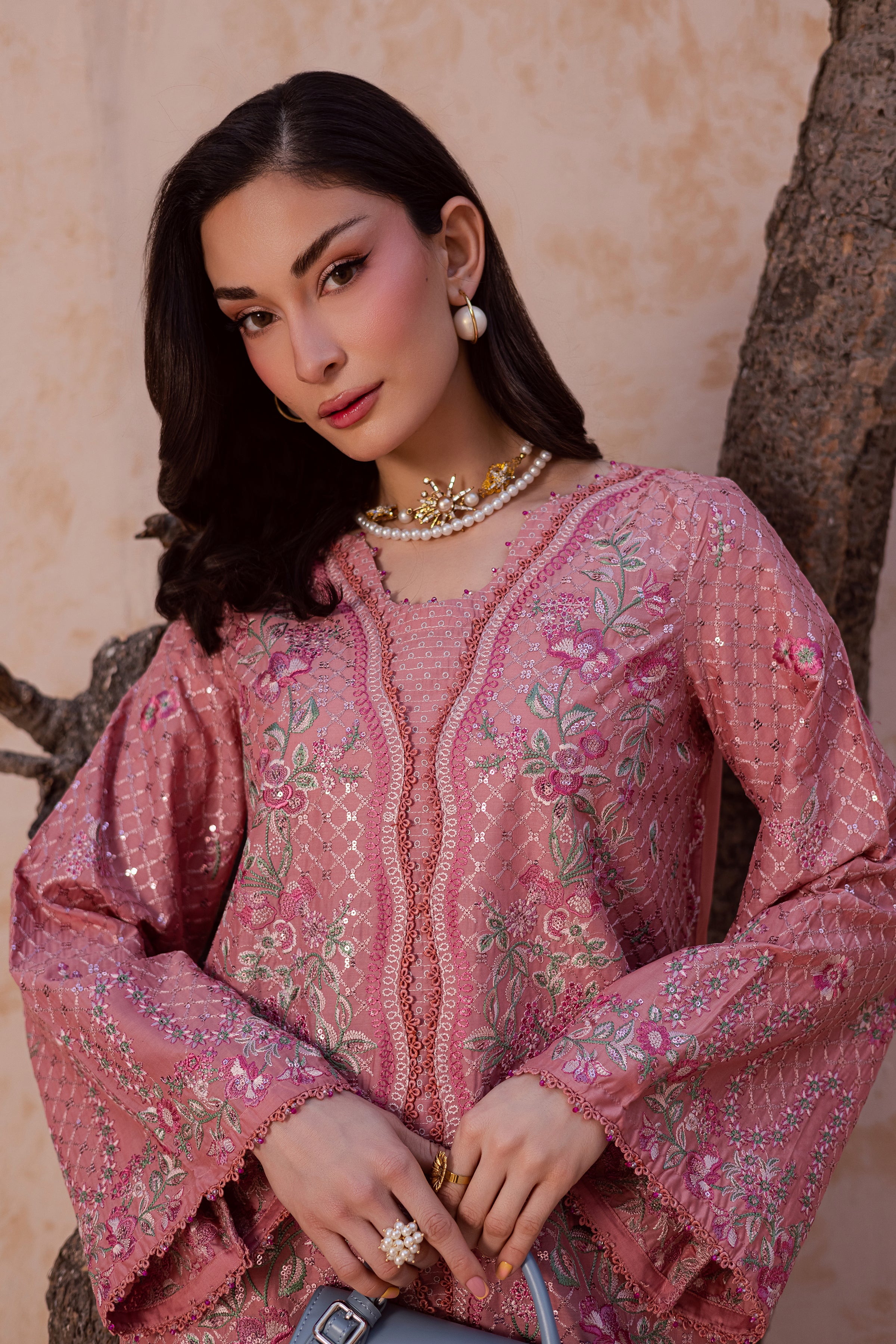 Taffy Blush 2Pc - Festive Embroidered Lawn BATIKEID2026 BATIK XS / Taffy Pink / Pima Lawn-S / Taffy Pink / Pima Lawn-M / Taffy Pink / Pima Lawn-L / Taffy Pink / Pima Lawn-XL / Taffy Pink / Pima Lawn