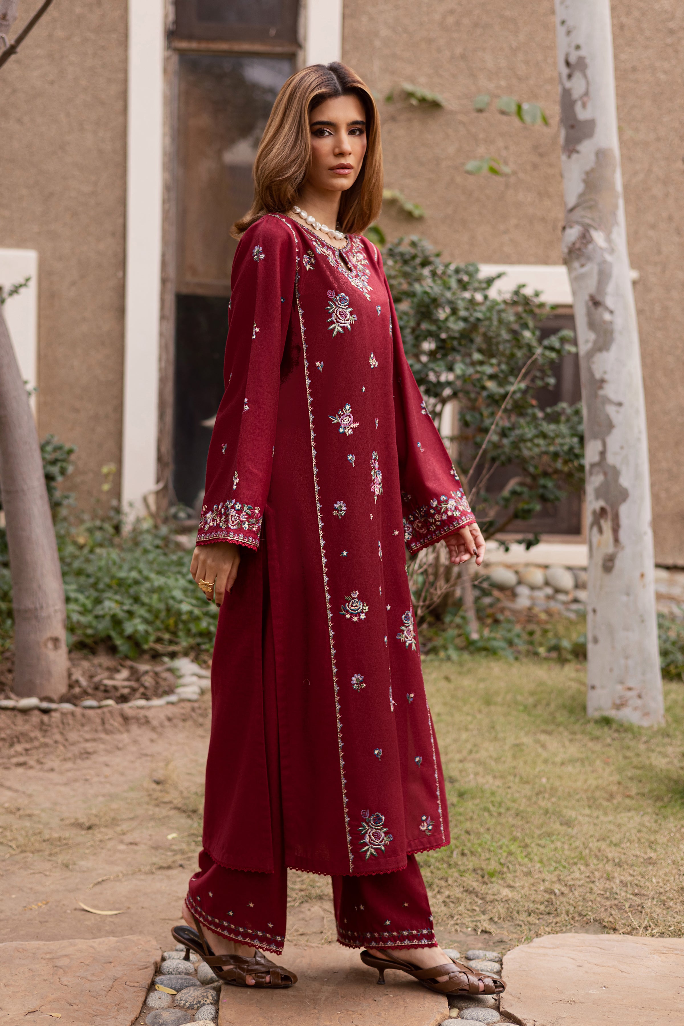 Thousand Island 2Pc - Embroidered Festive Pret BATIK WINTER PRET 2025 BATIK XS / Red / Textured Cotton-S / Red / Textured Cotton-M / Red / Textured Cotton-L / Red / Textured Cotton-XL / Red / Textured Cotton